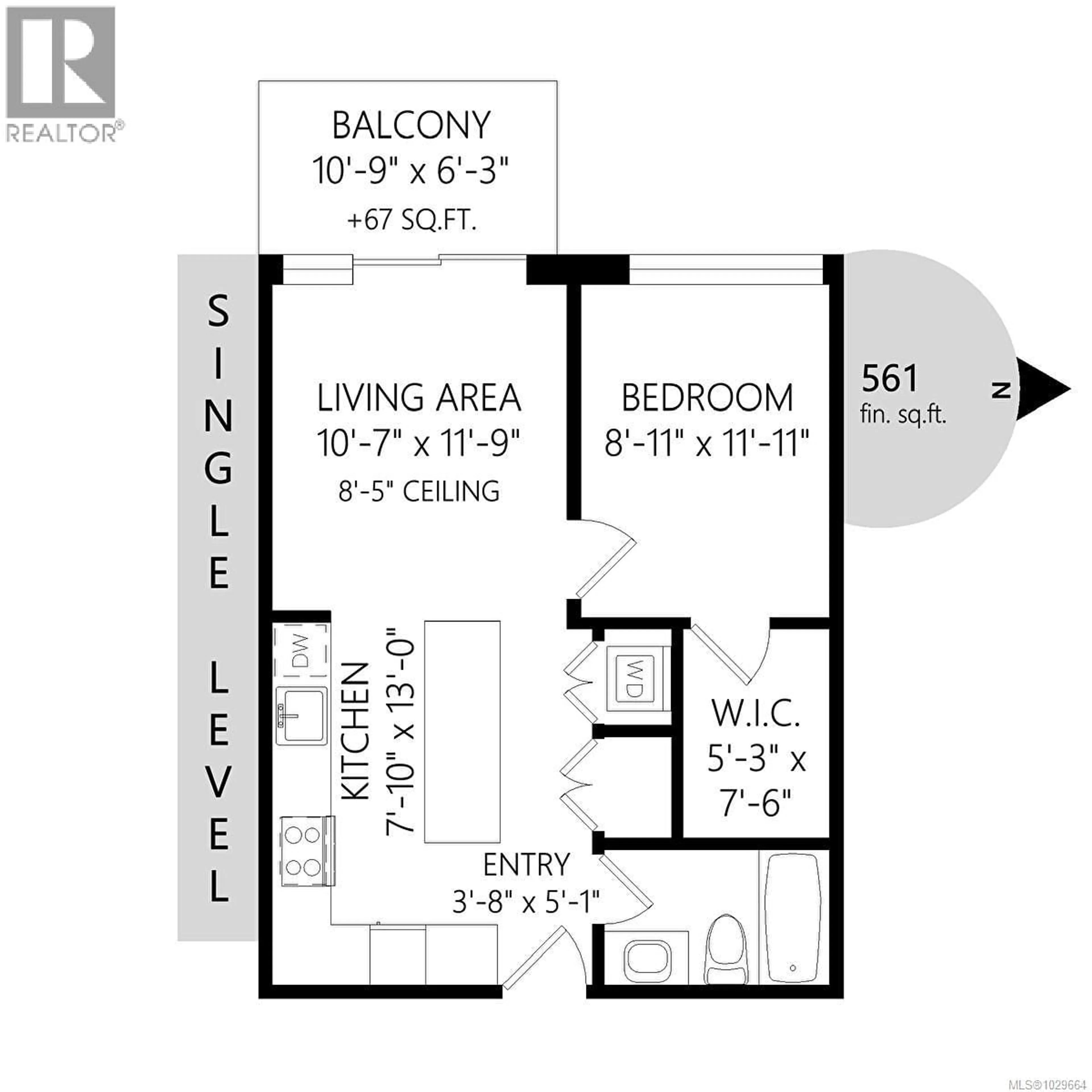 Floor plan for 1002 - 777 HERALD STREET, Victoria British Columbia V8T0C7