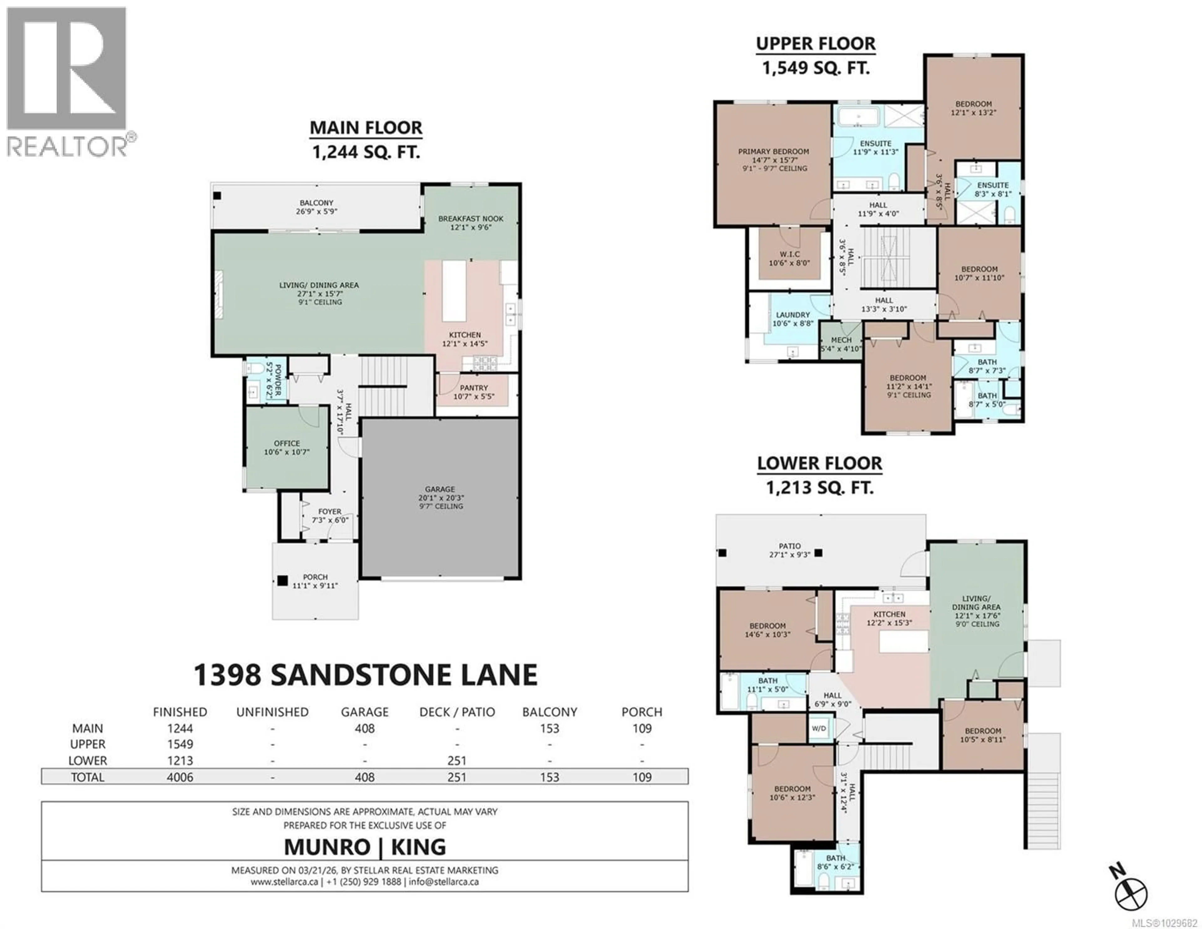 Floor plan for 1398 SANDSTONE LANE, Langford British Columbia V9B7A2