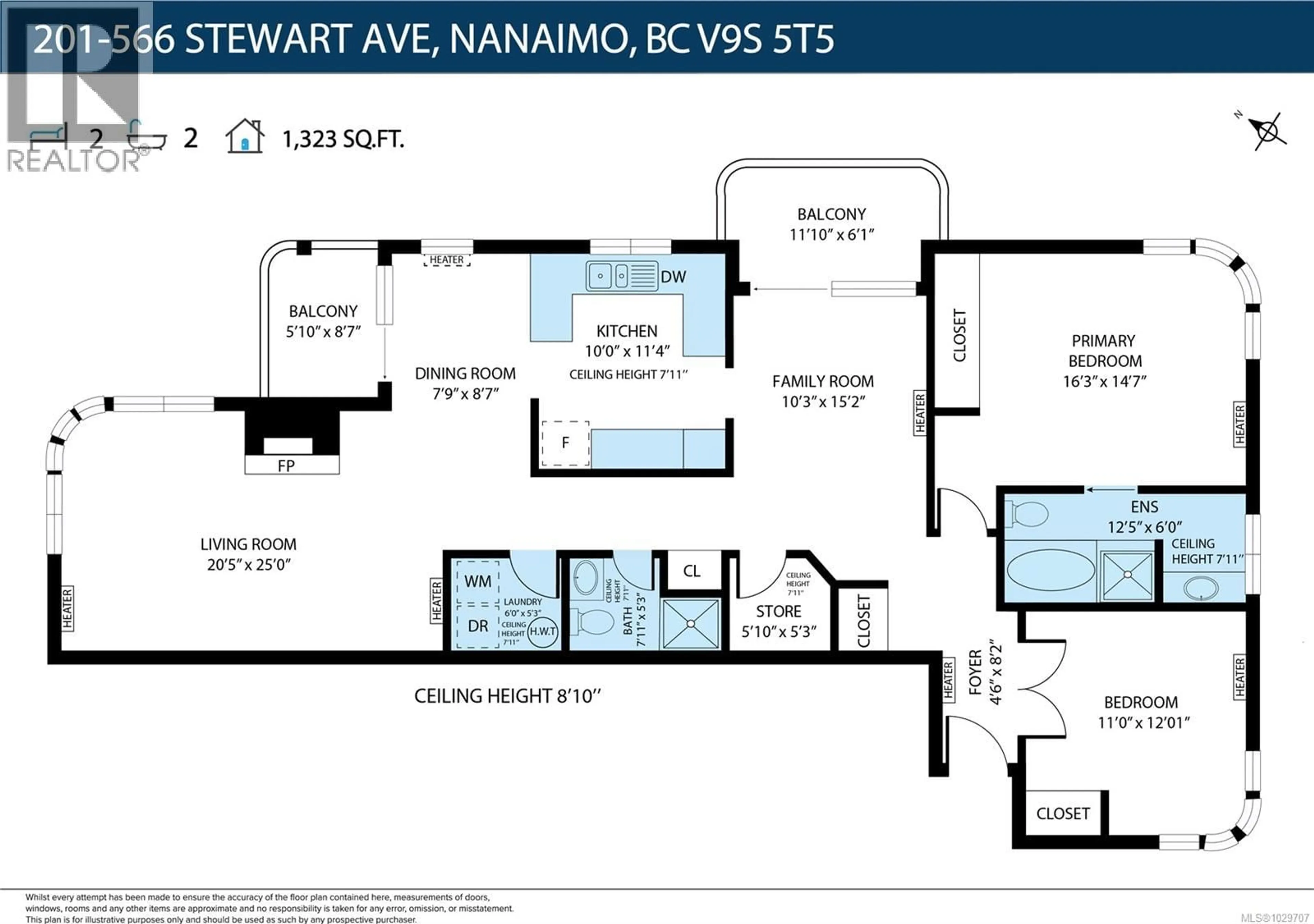 Floor plan for 201 - 566 STEWART AVENUE, Nanaimo British Columbia V9S5T5