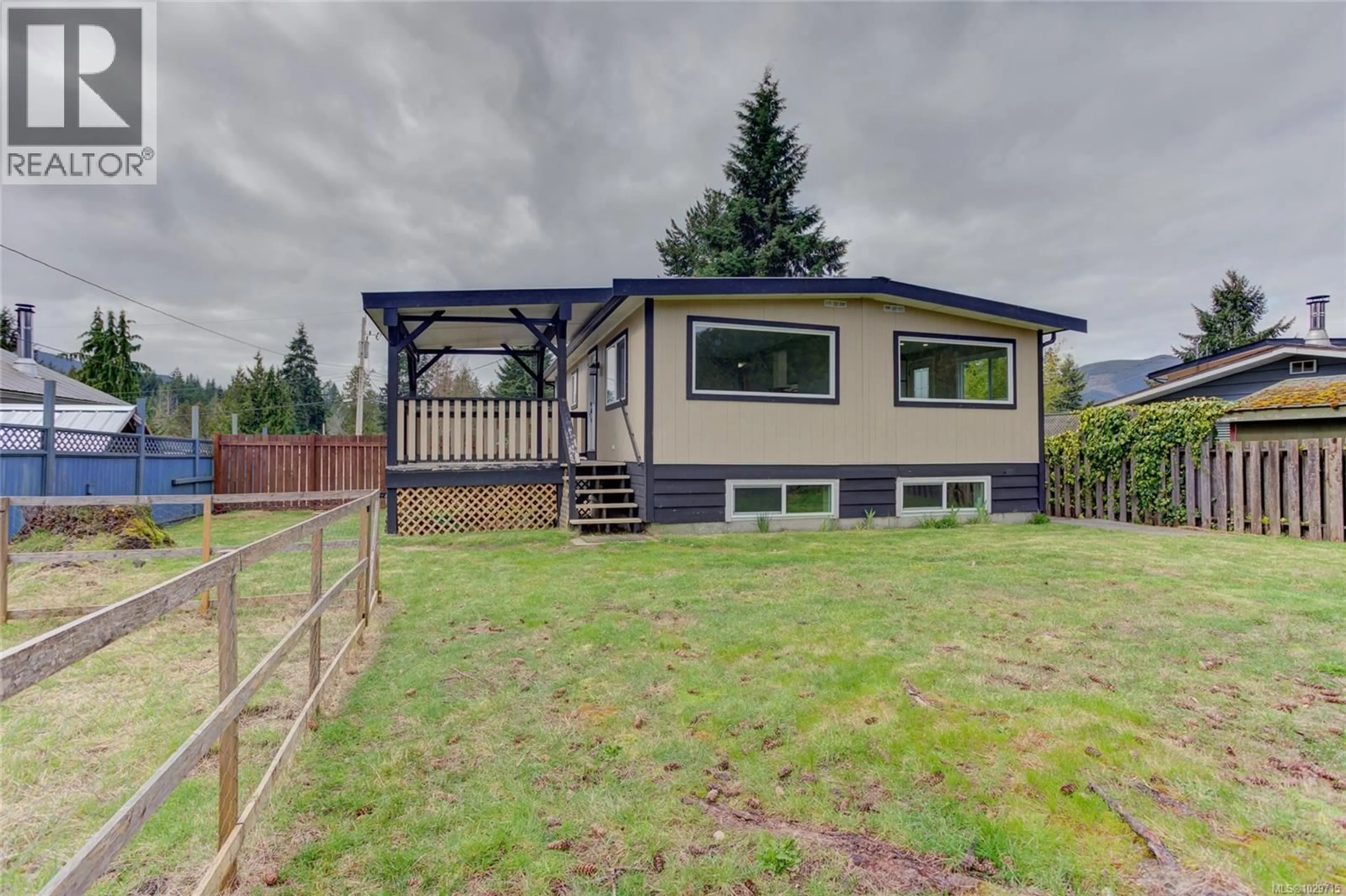 A pic from outside/outdoor area/front of a property/back of a property/a pic from drone, street for 129 JOHEL ROAD, Lake Cowichan British Columbia V0R2G0
