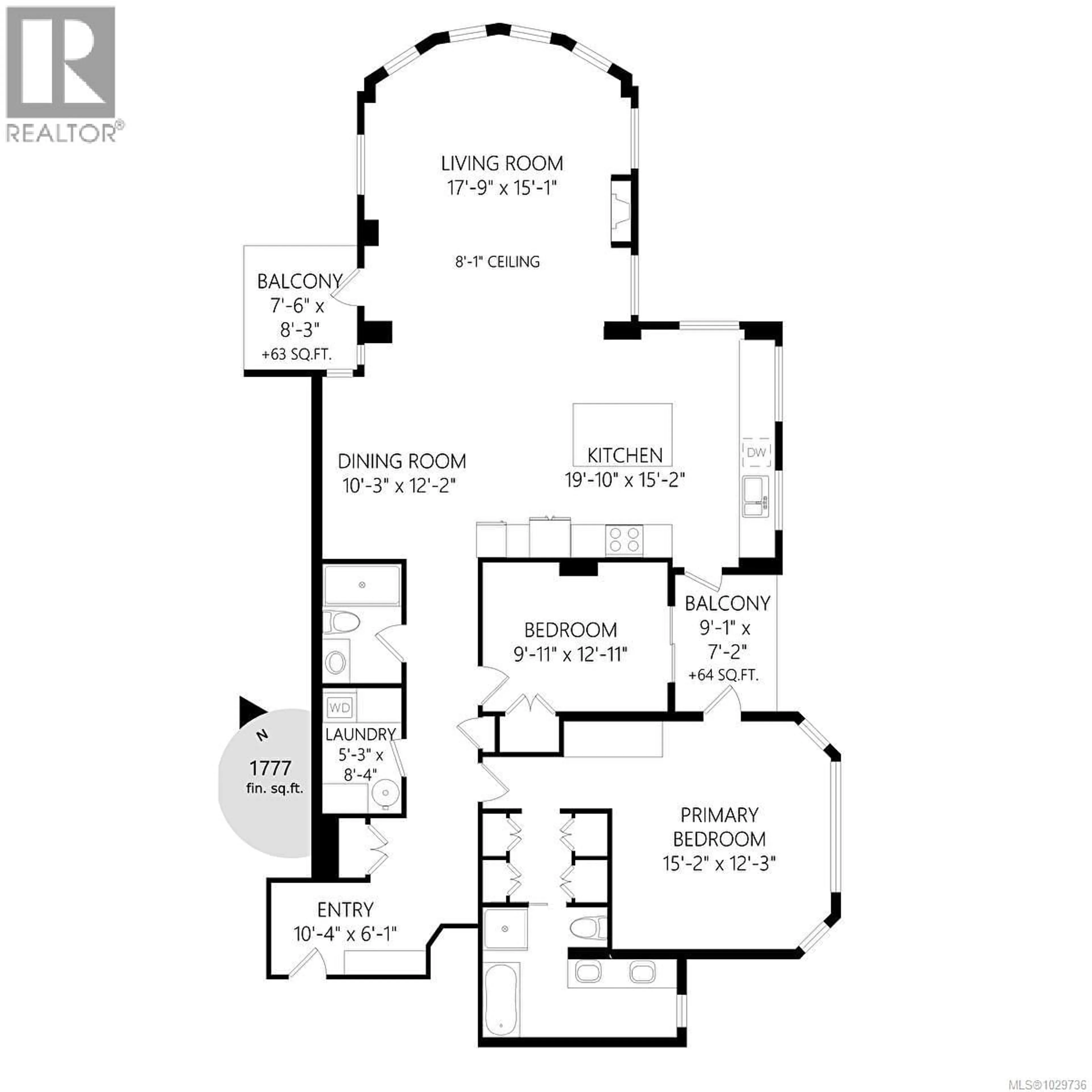 Floor plan for 504 - 630 MONTREAL STREET, Victoria British Columbia V8V4Y2