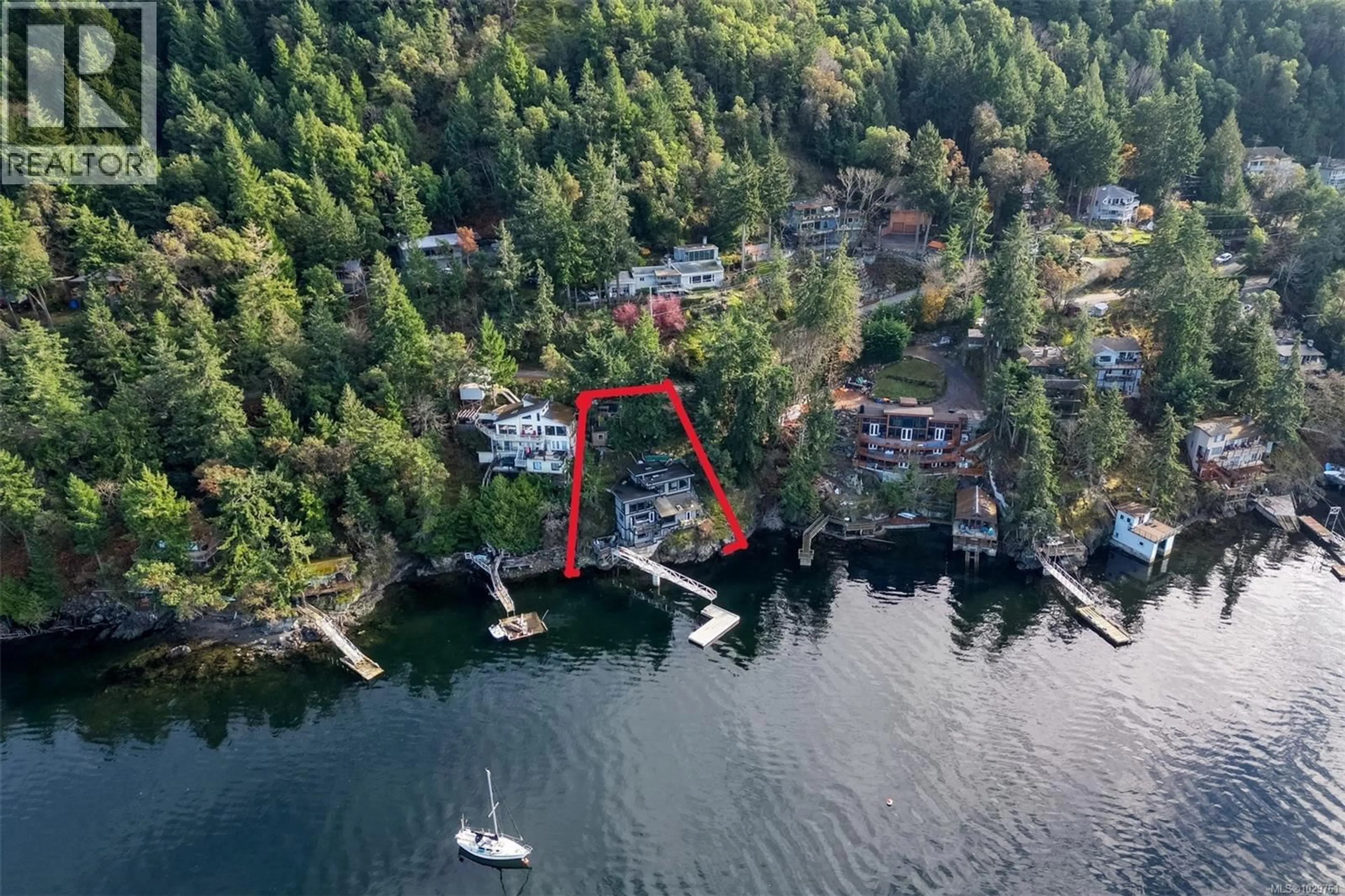 A pic from outside/outdoor area/front of a property/back of a property/a pic from drone, water/lake/river/ocean view for 6800 MARK LANE, Central Saanich British Columbia V9E2A1
