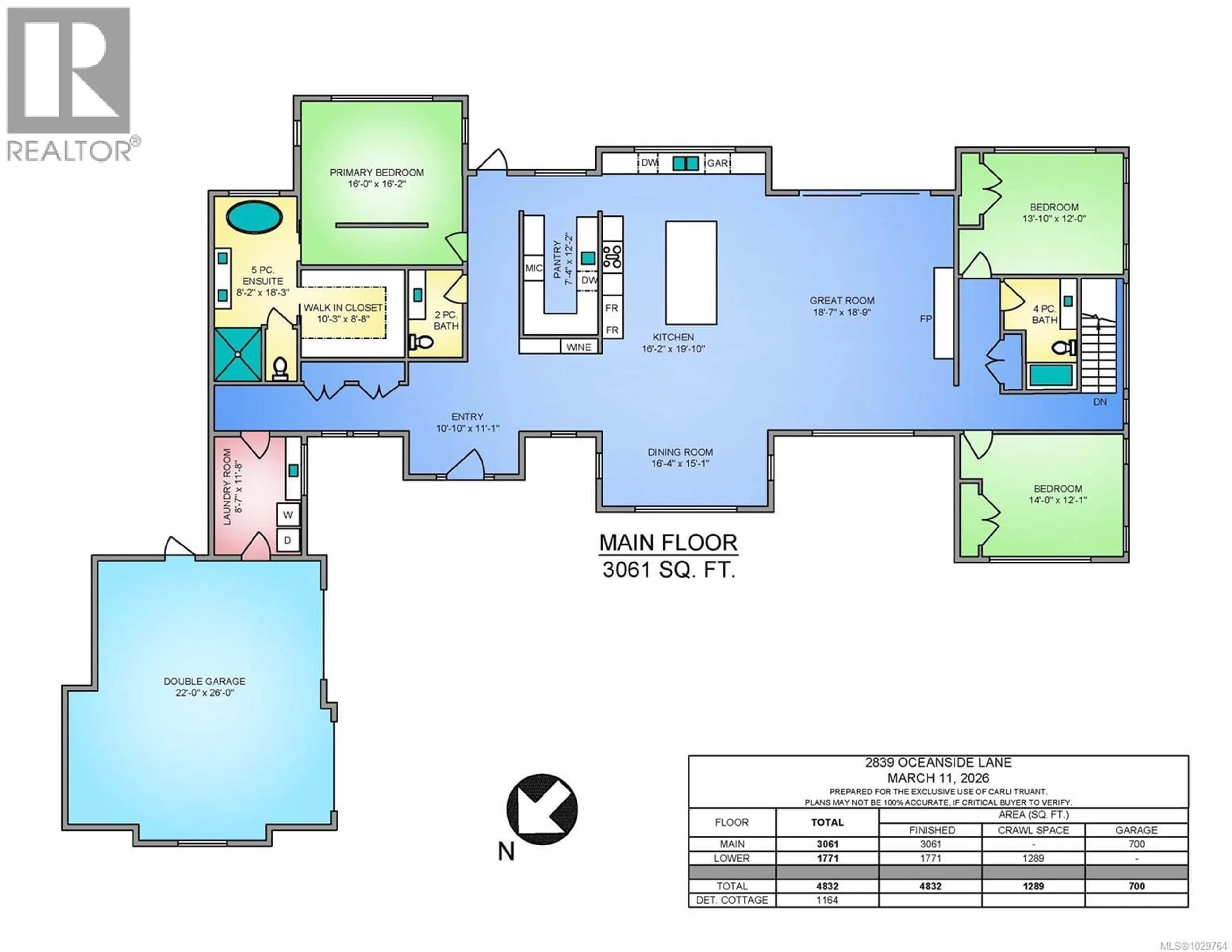 Floor plan for 2839 OCEANSIDE LANE, Mill Bay British Columbia V8H1E1