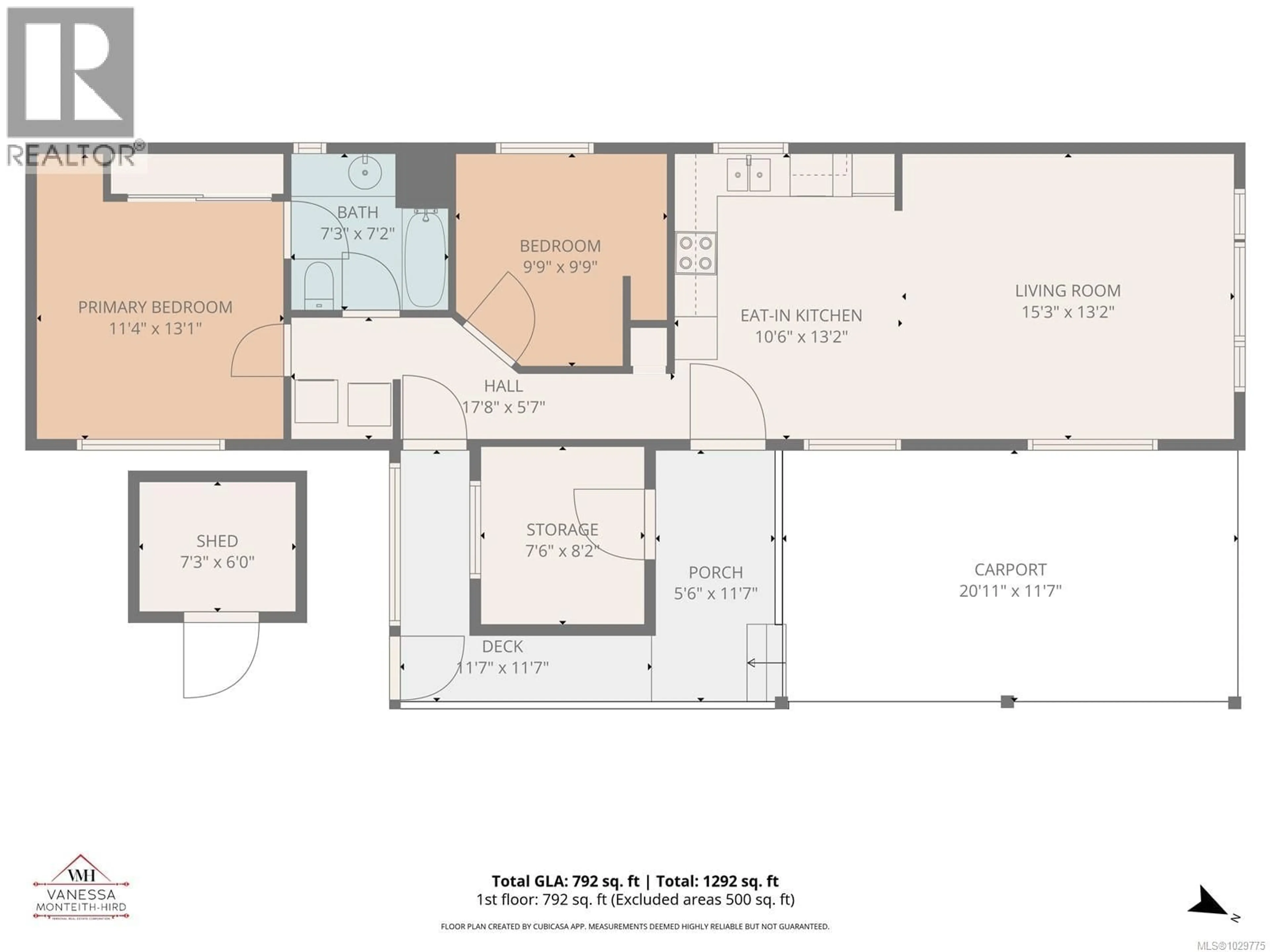 Floor plan for 18 - 1800 PERKINS ROAD, Campbell River British Columbia V9W4S1