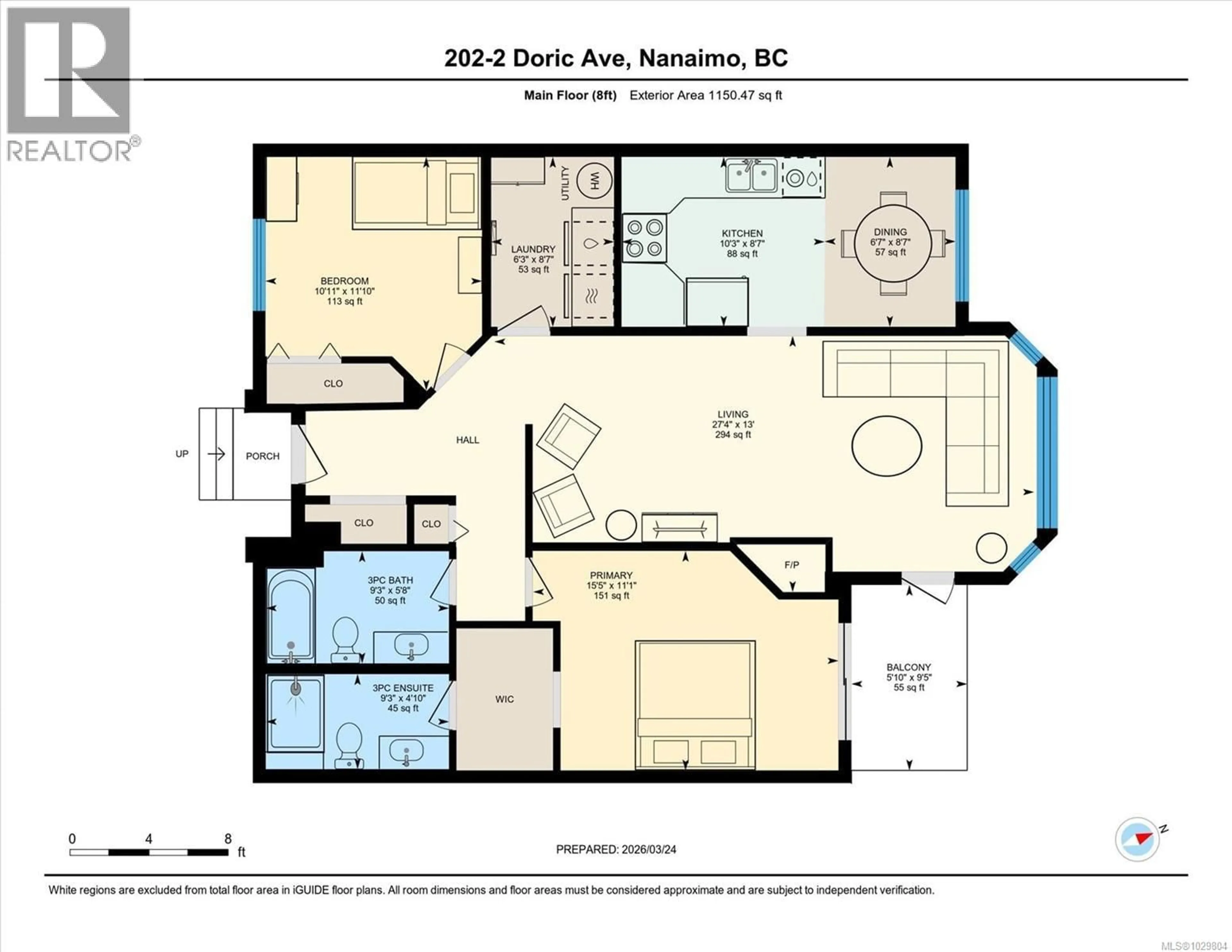 Floor plan for 202 - 2 DORIC AVENUE, Nanaimo British Columbia V9R3N1