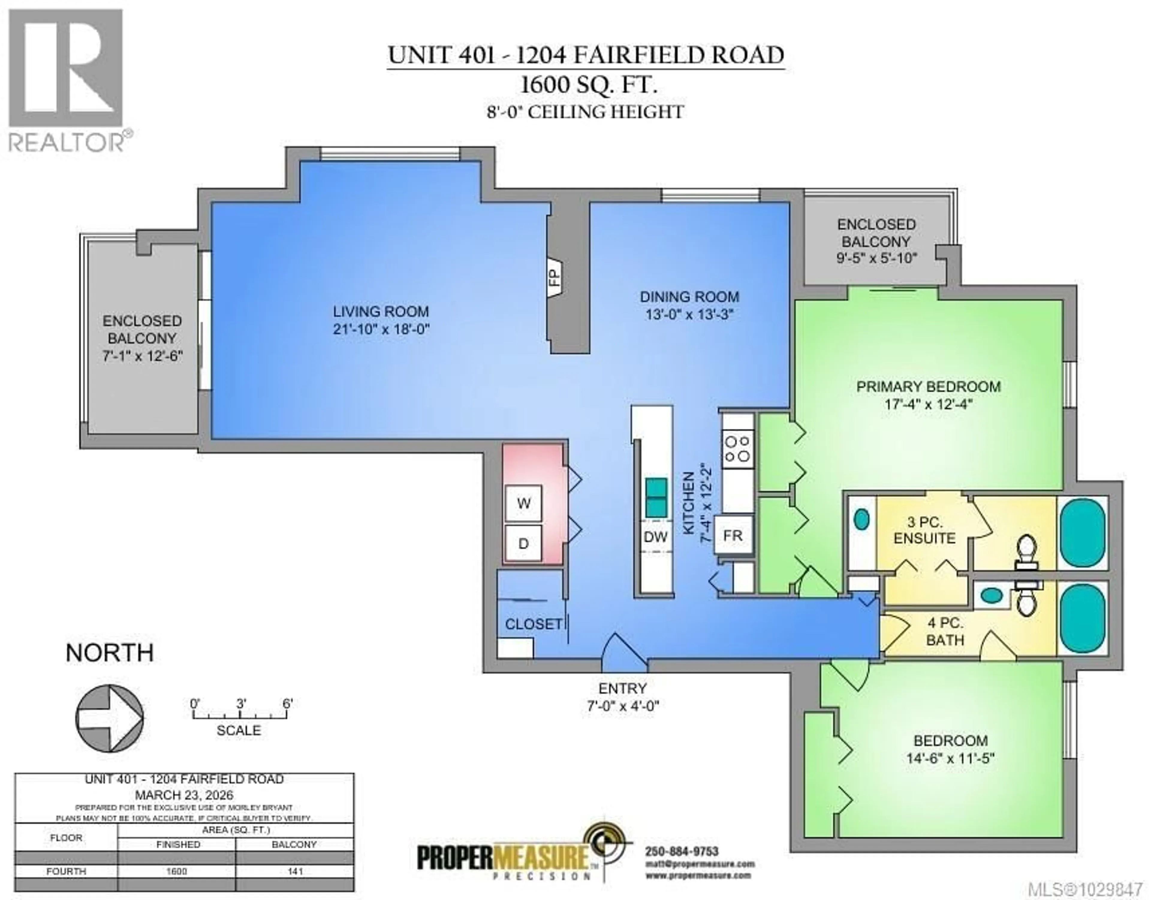 Floor plan for 401 - 1204 FAIRFIELD ROAD, Victoria British Columbia V8V3B2