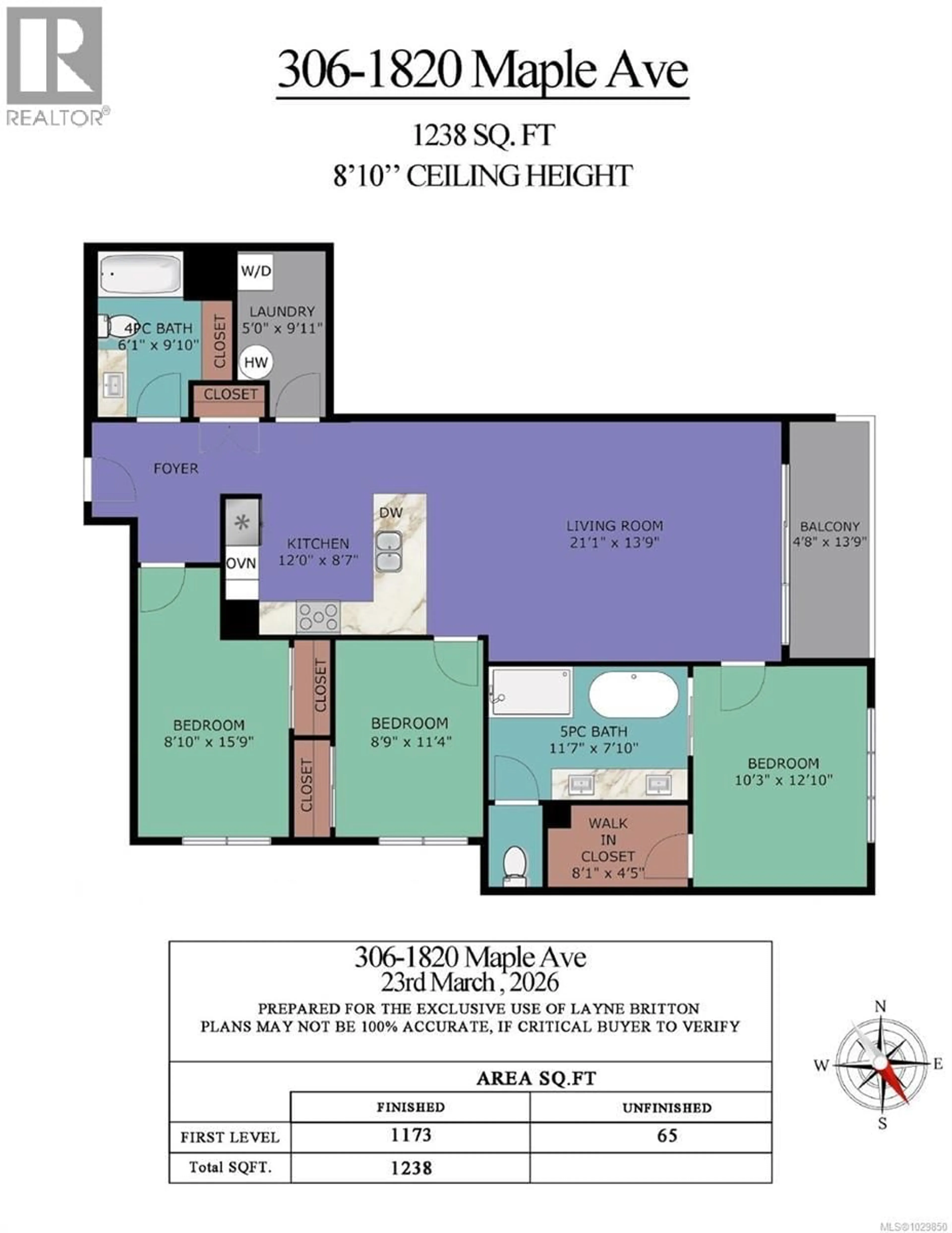 Floor plan for 306 - 1820 MAPLE AVENUE SOUTH, Sooke British Columbia V9Z0N9