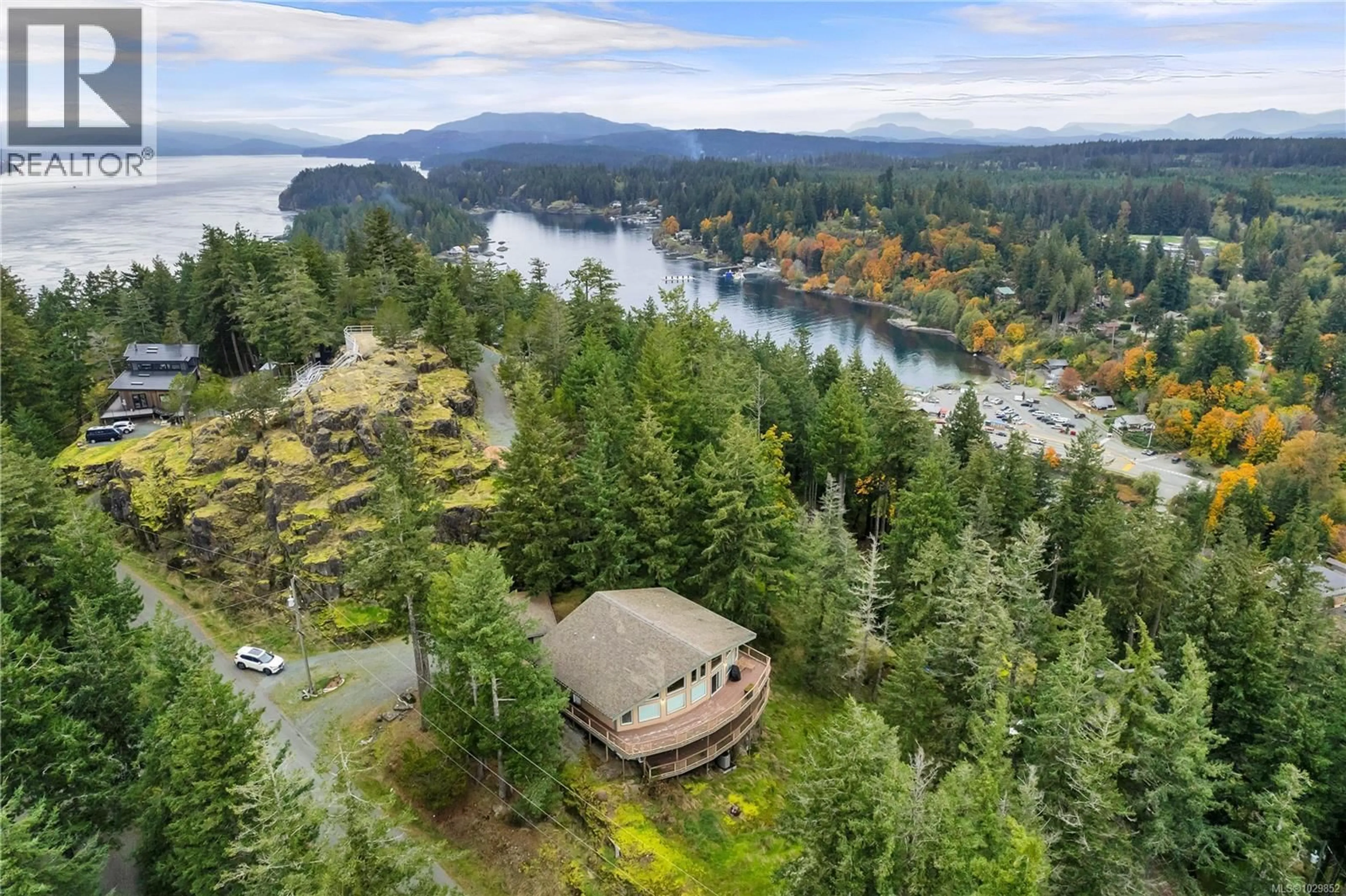 A pic from outside/outdoor area/front of a property/back of a property/a pic from drone, water/lake/river/ocean view for 27A - 620 HELANTON ROAD, Quadra Island British Columbia V0P1N0