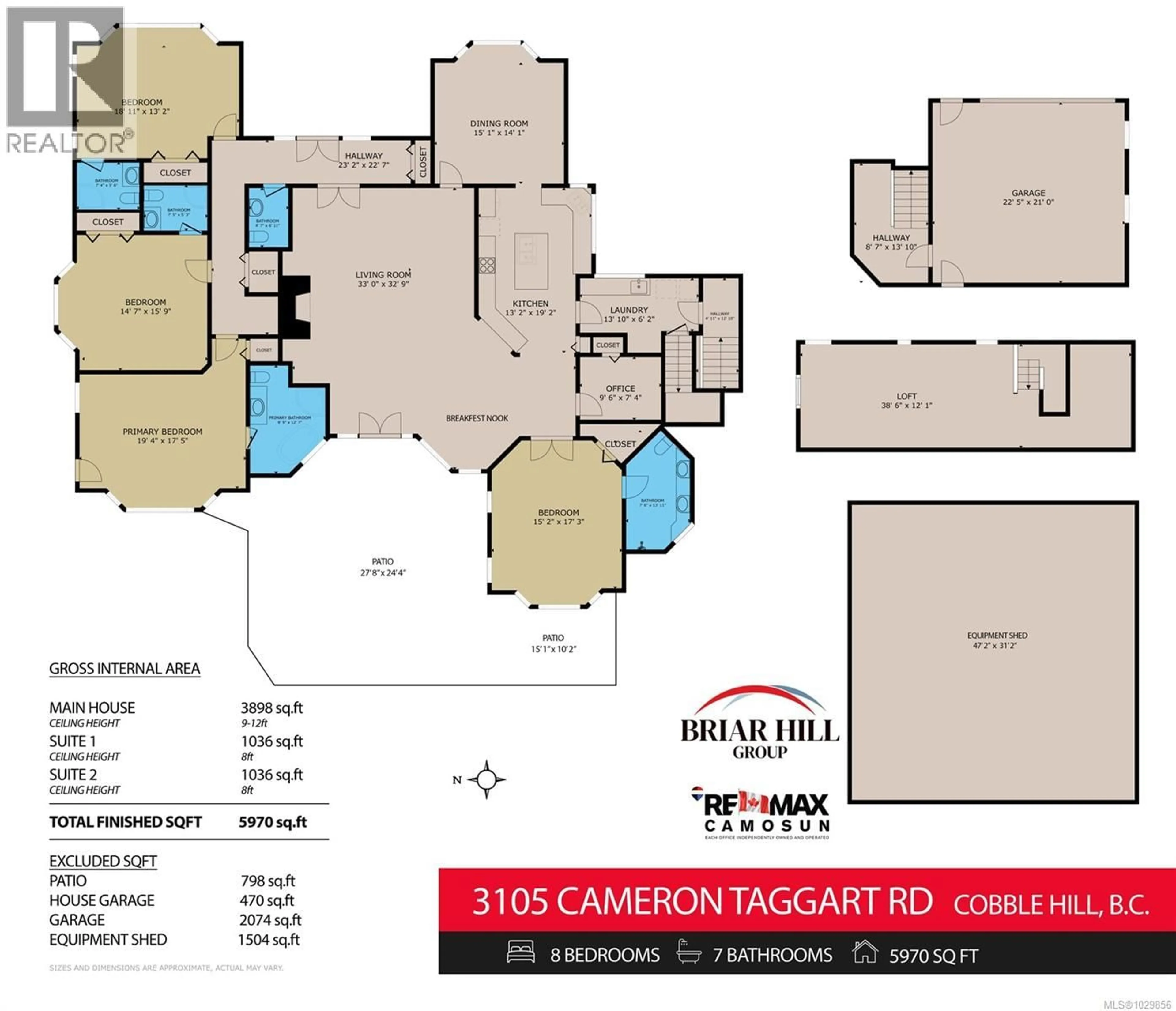 Floor plan for 3105 CAMERON-TAGGART ROAD, Cobble Hill British Columbia V8H0B6