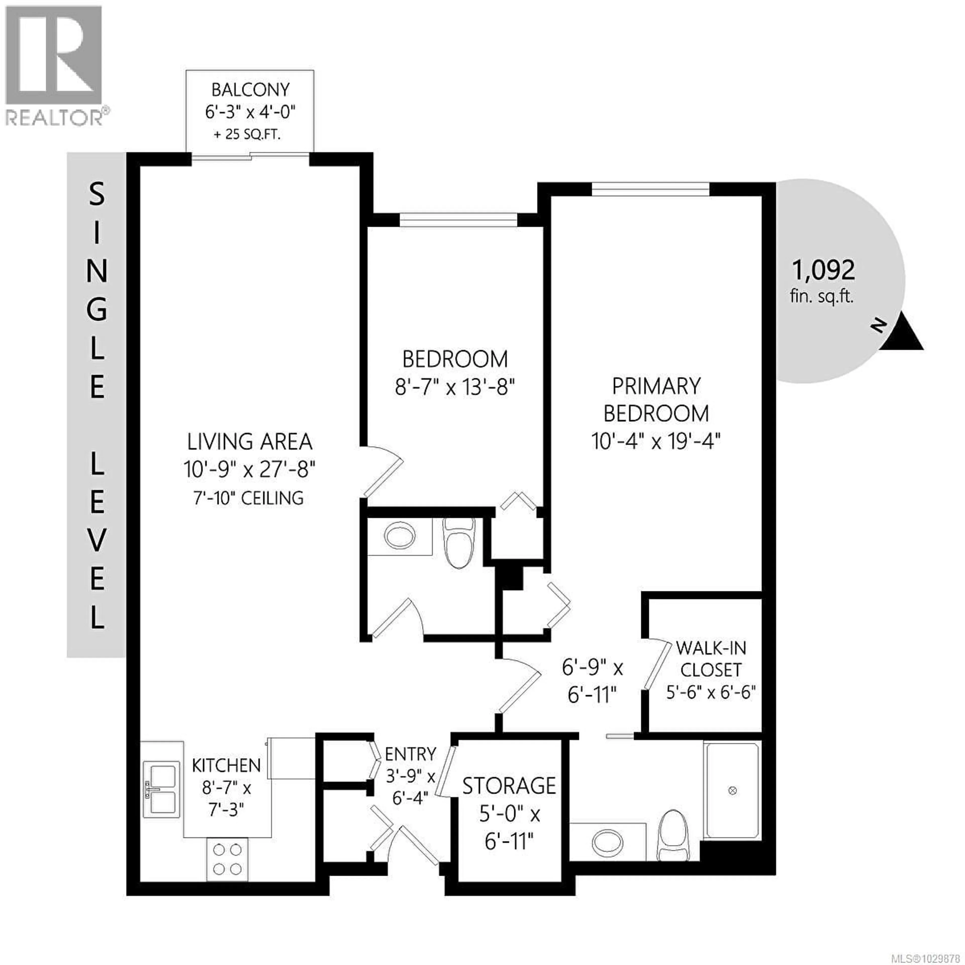 Floor plan for 202 - 1485 GARNET ROAD, Saanich British Columbia V8P5T5
