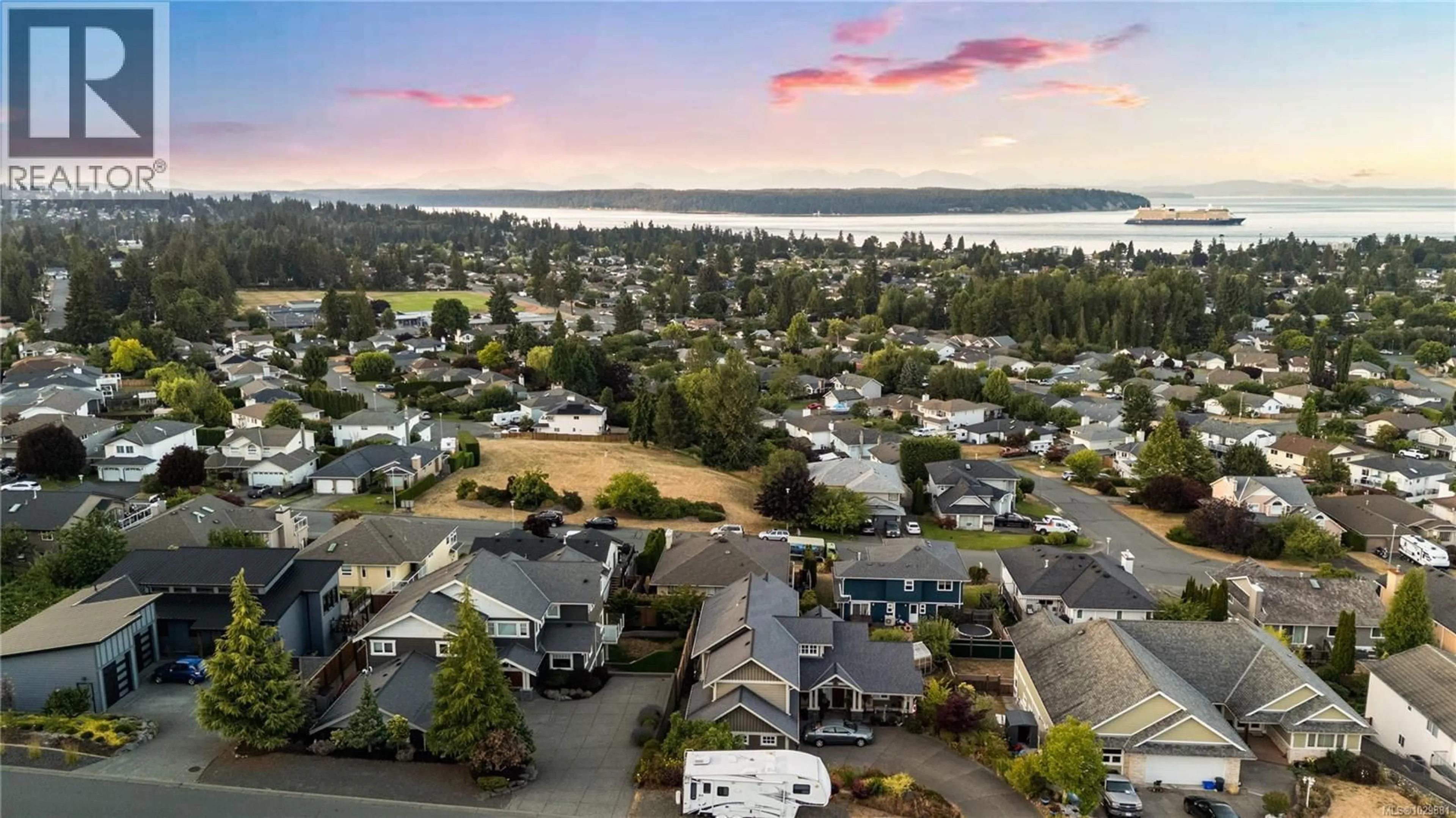 A pic from outside/outdoor area/front of a property/back of a property/a pic from drone, water/lake/river/ocean view for 742 NELSON ROAD, Campbell River British Columbia V9H0A1