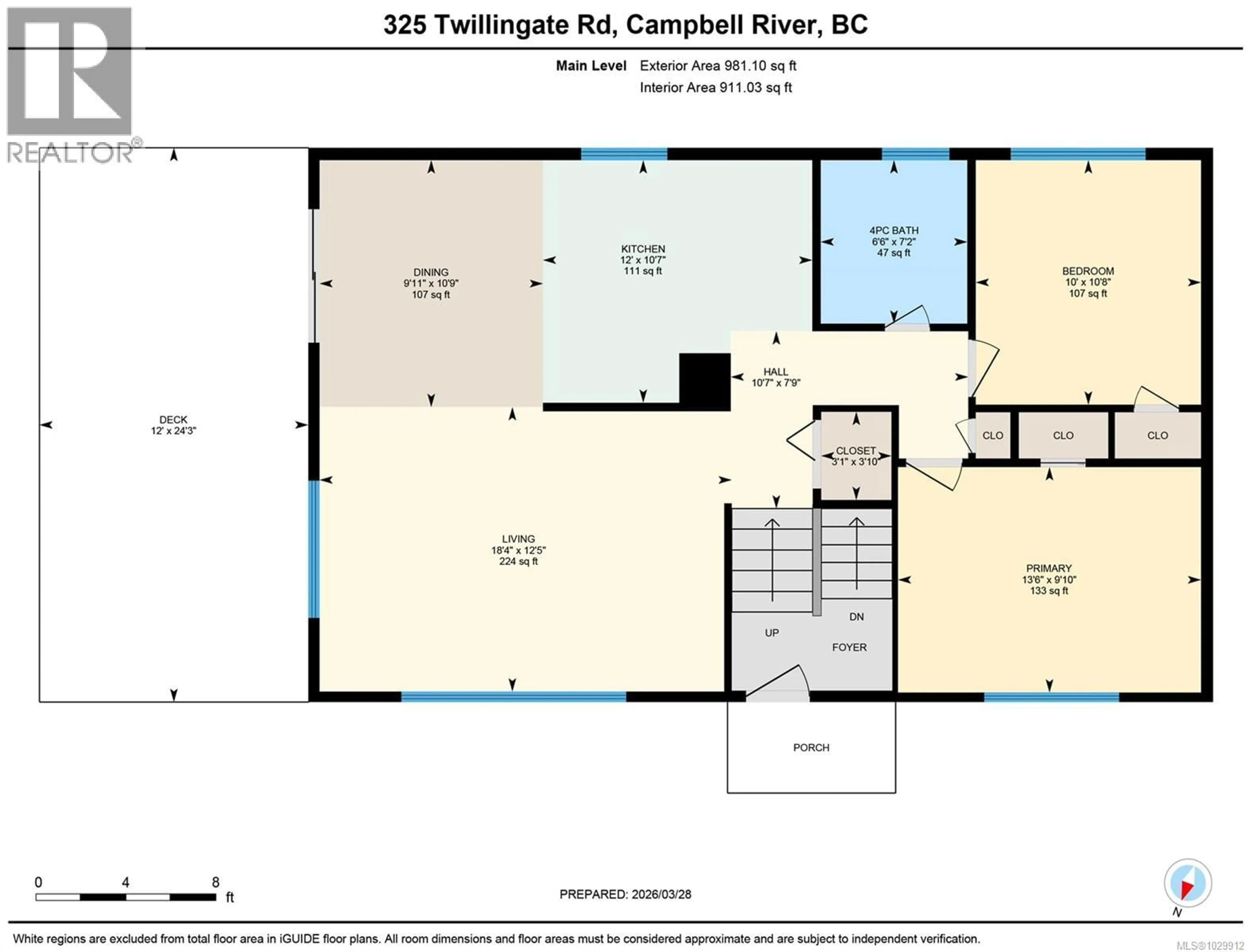 Floor plan for 325 TWILLINGATE ROAD, Campbell River British Columbia V9W1V3