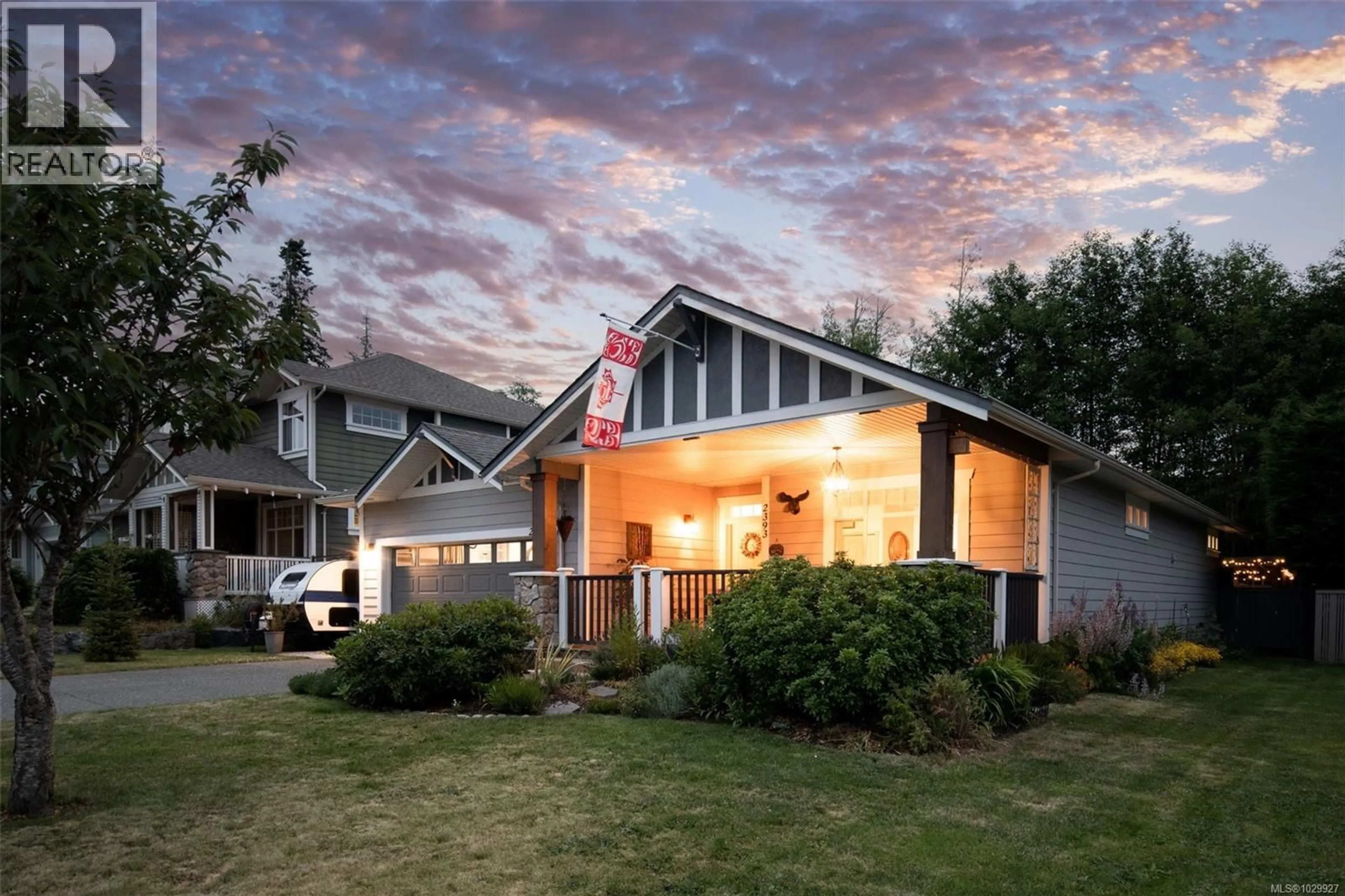 Home with vinyl exterior material, street for 2393 POPLAR DRIVE, Sooke British Columbia V9Z0Y5