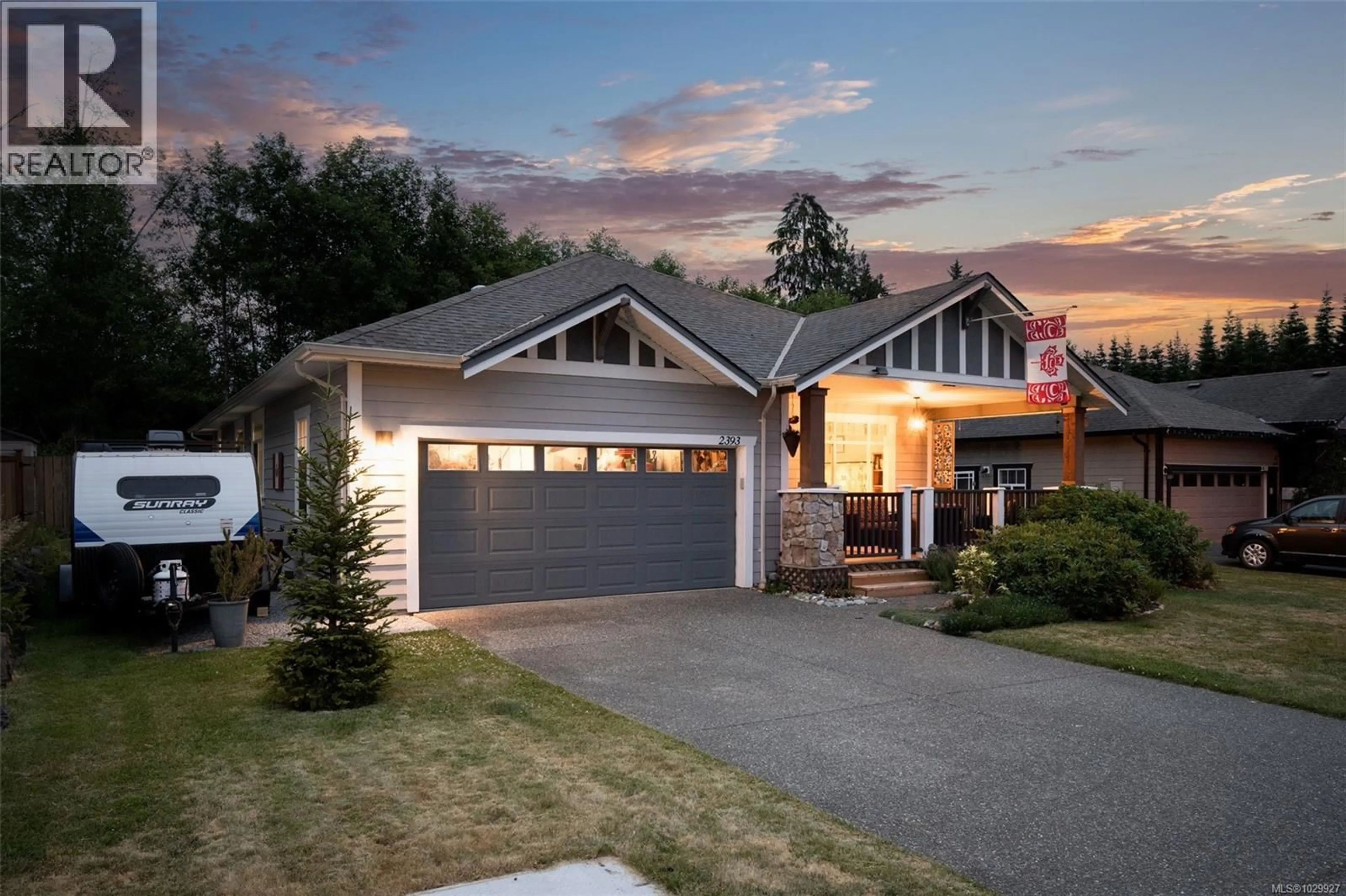 Home with vinyl exterior material, street for 2393 POPLAR DRIVE, Sooke British Columbia V9Z0Y5
