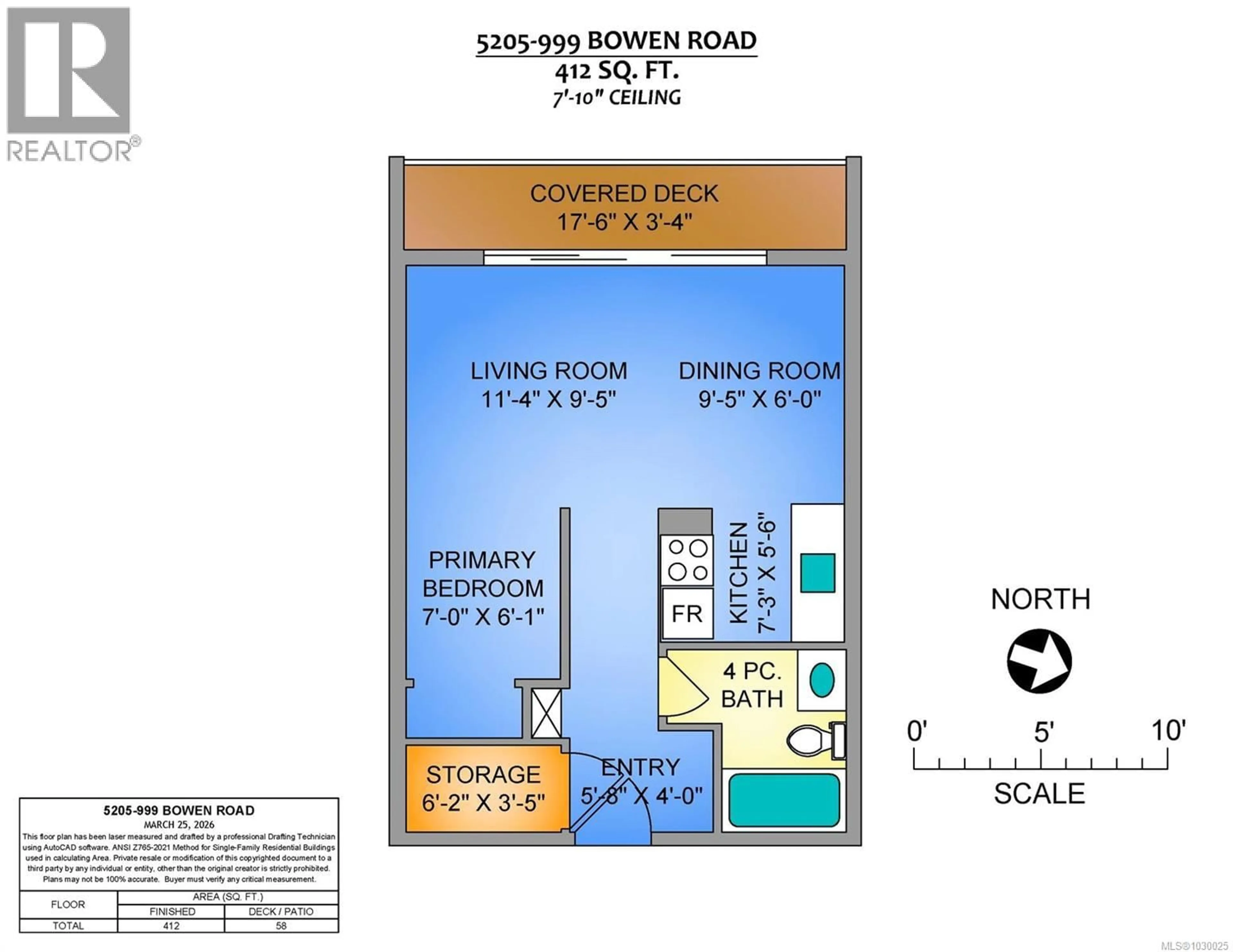 Floor plan for 5205 - 999 BOWEN ROAD, Nanaimo British Columbia V9R2A4