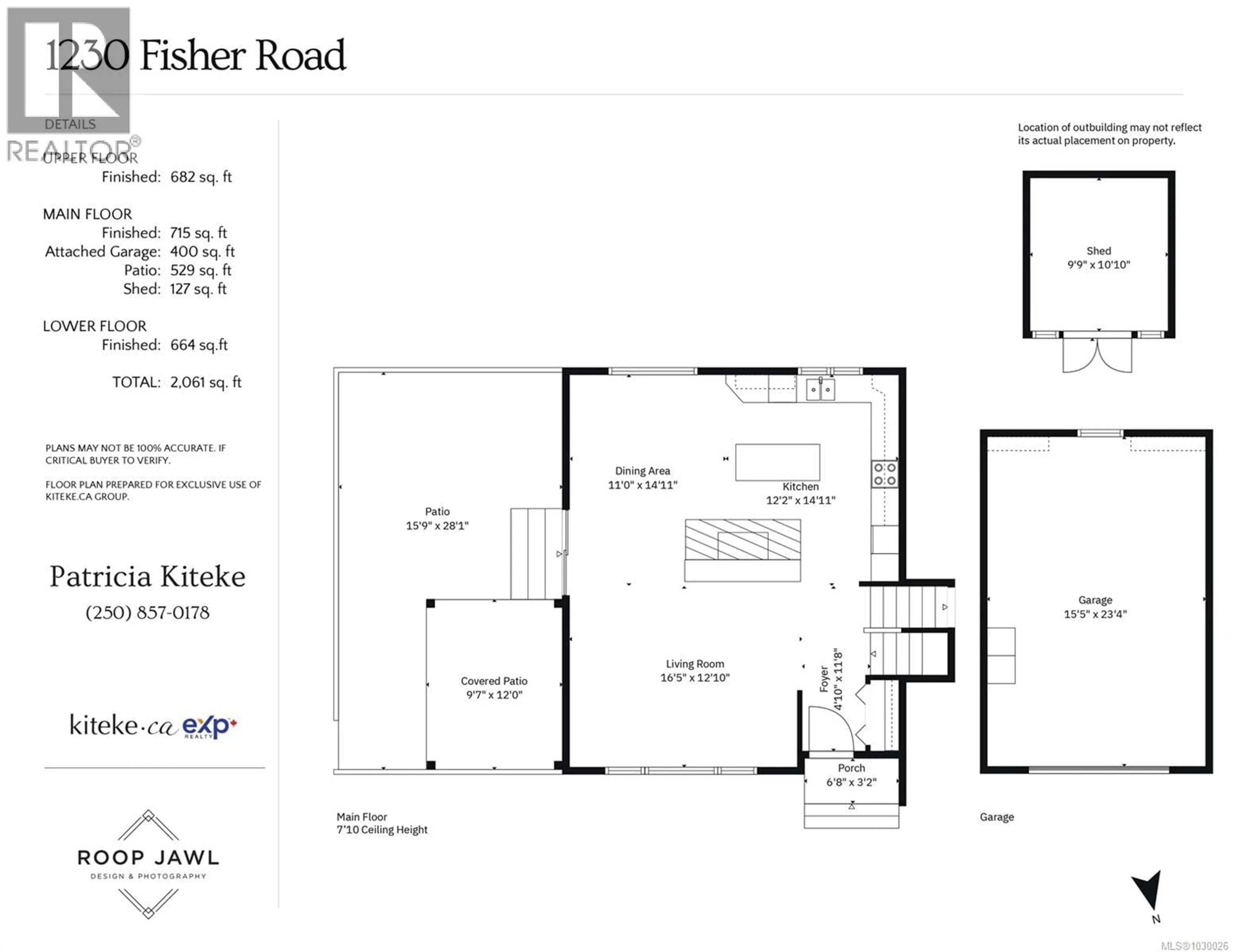 Floor plan for 1230 FISHER ROAD, Cobble Hill British Columbia V0R1L4