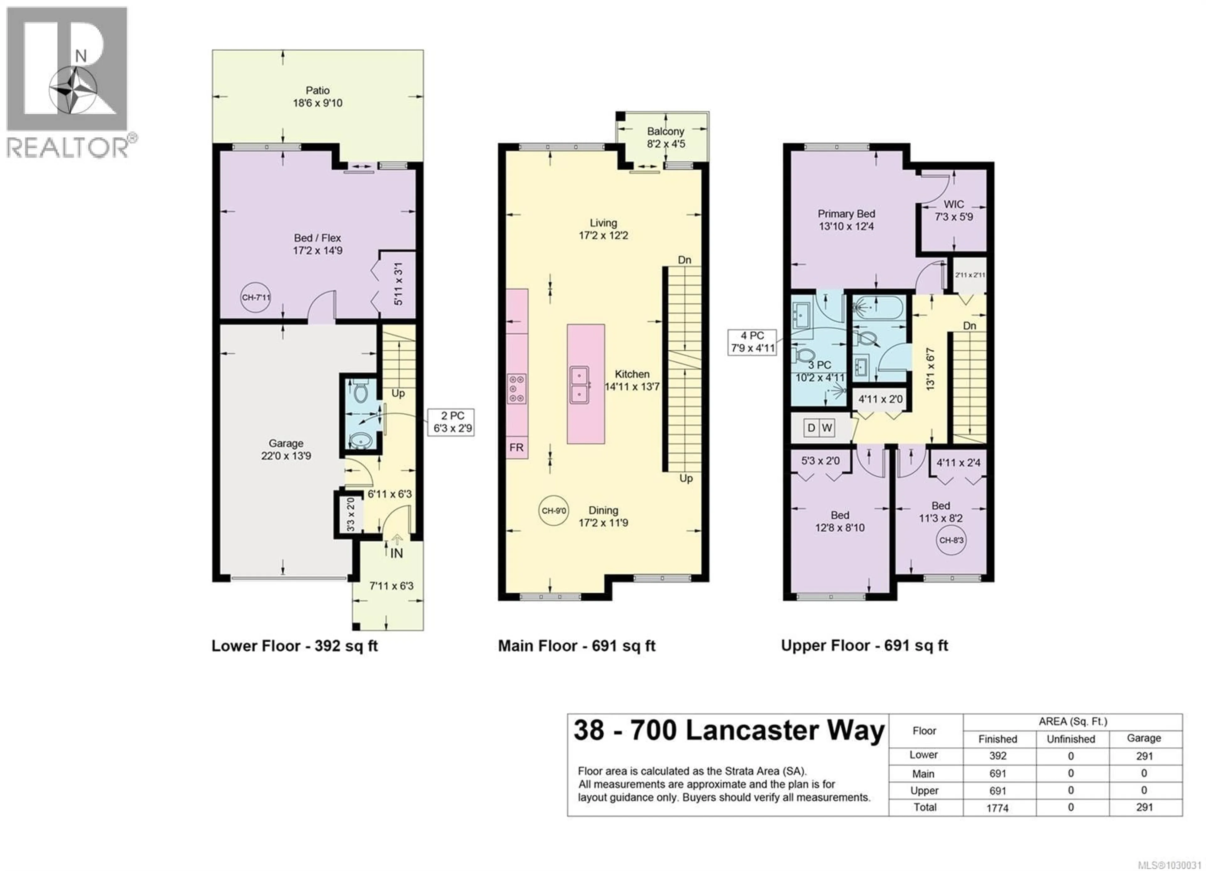 Floor plan for 38 - 700 LANCASTER WAY, Comox British Columbia V9M0B6