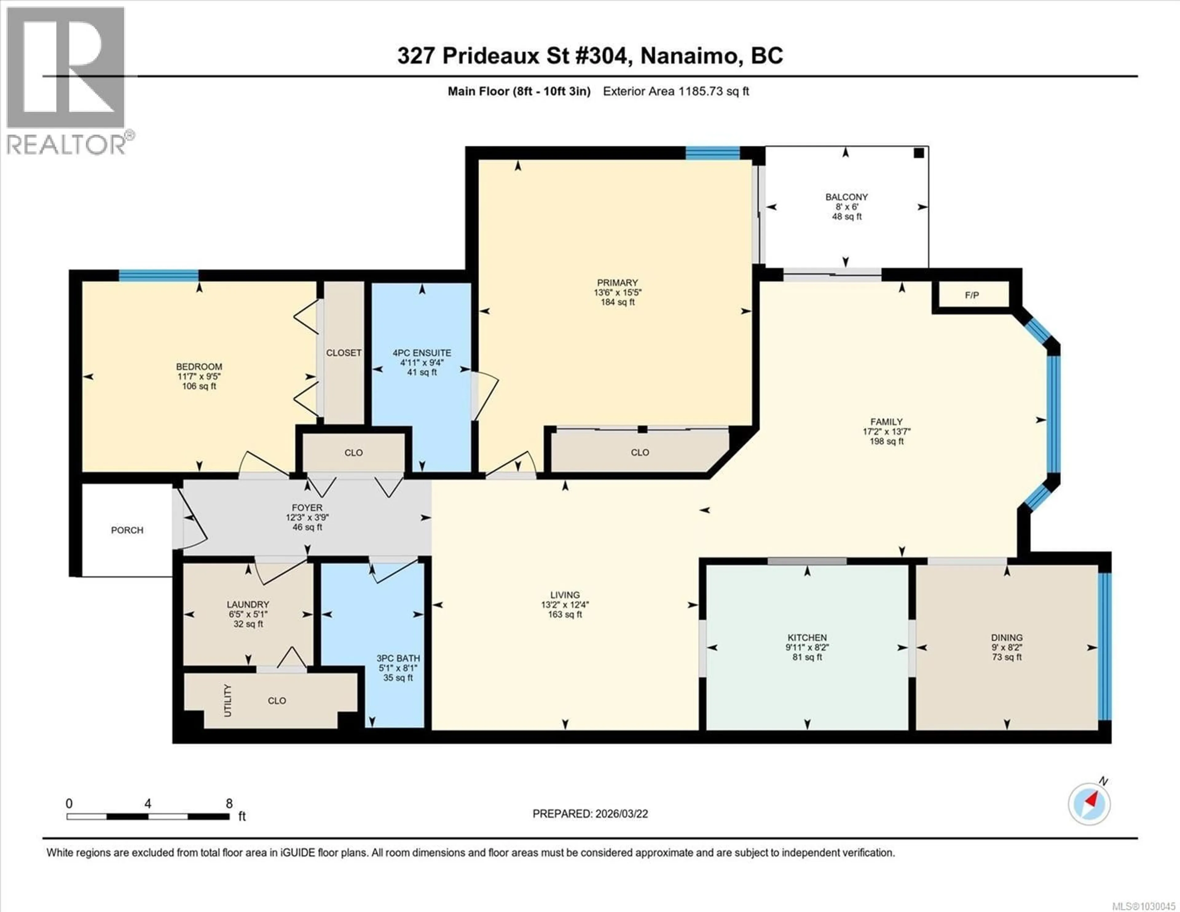 Floor plan for 304 - 327 PRIDEAUX STREET, Nanaimo British Columbia V9R2N4
