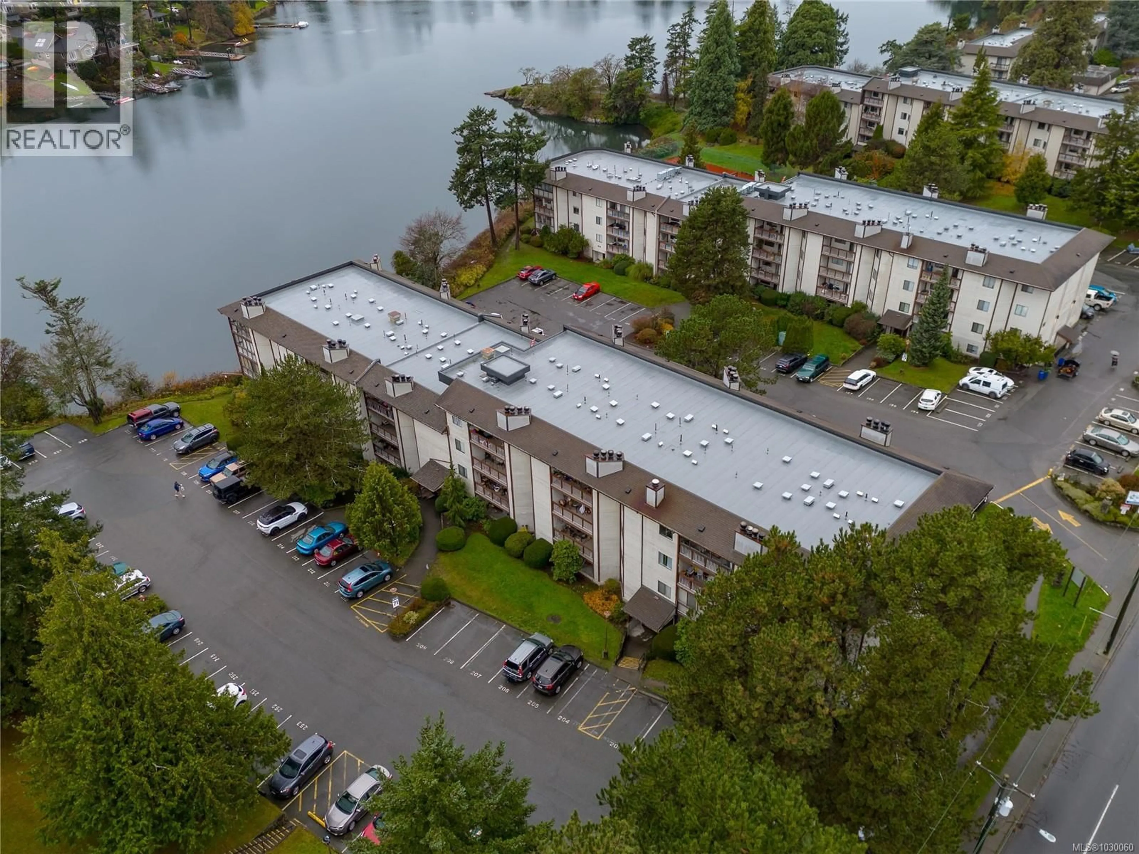 A pic from outside/outdoor area/front of a property/back of a property/a pic from drone, water/lake/river/ocean view for 203 - 69 GORGE ROAD WEST, Saanich British Columbia V9A1L9