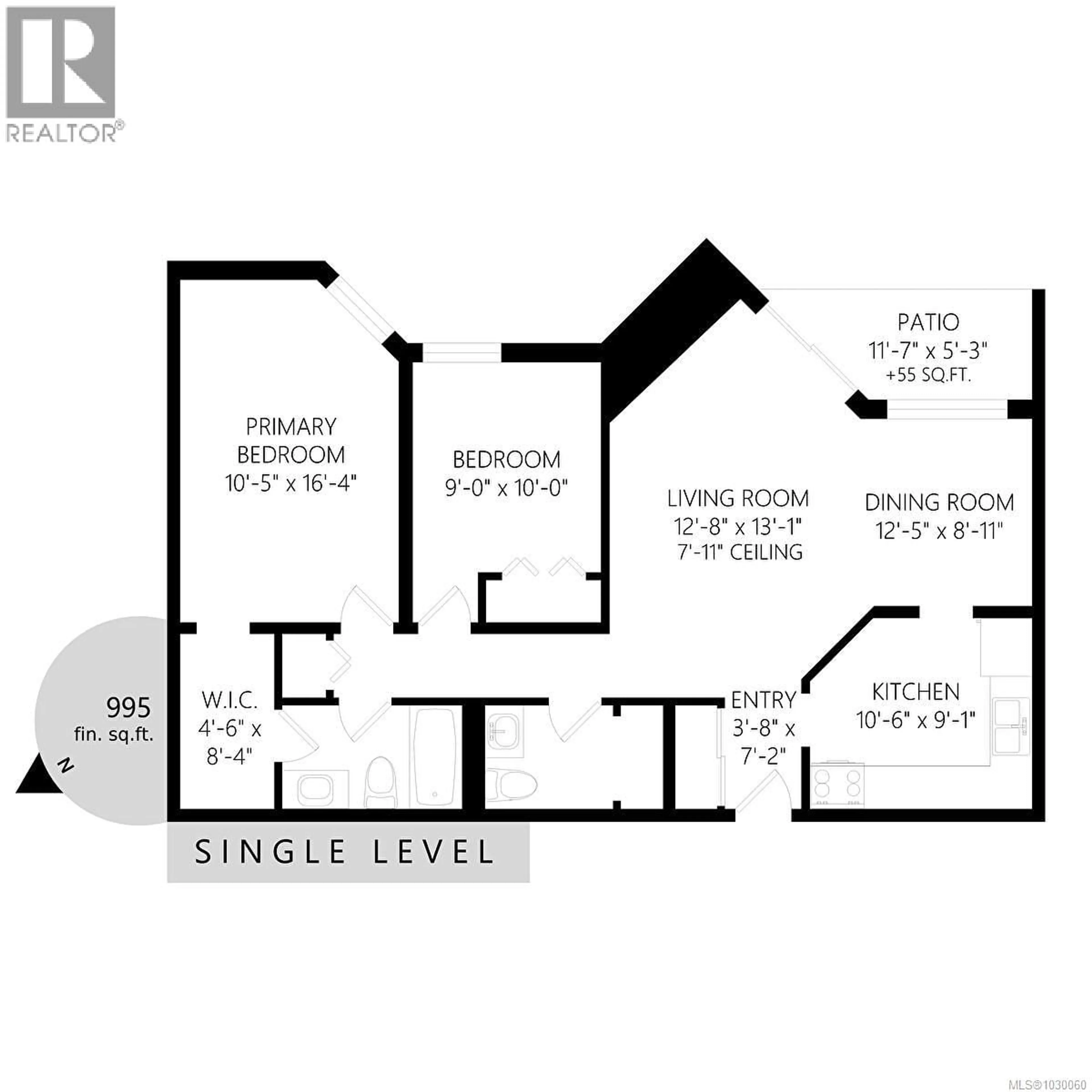 Floor plan for 203 - 69 GORGE ROAD WEST, Saanich British Columbia V9A1L9