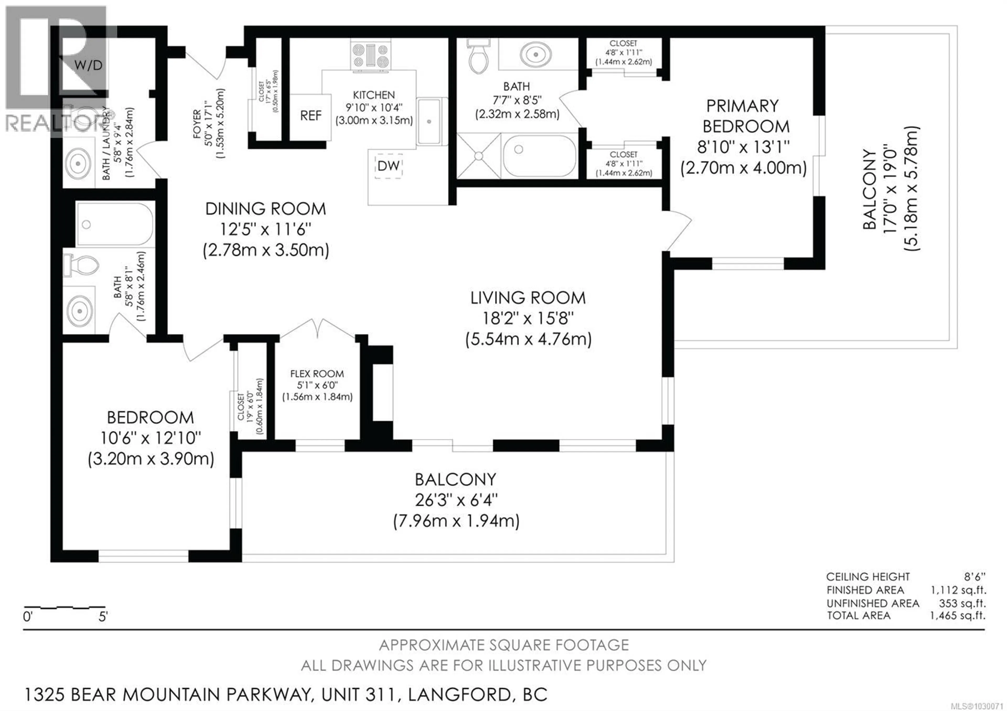 Floor plan for 311 - 1325 BEAR MOUNTAIN PARKWAY, Langford British Columbia V9B6T8