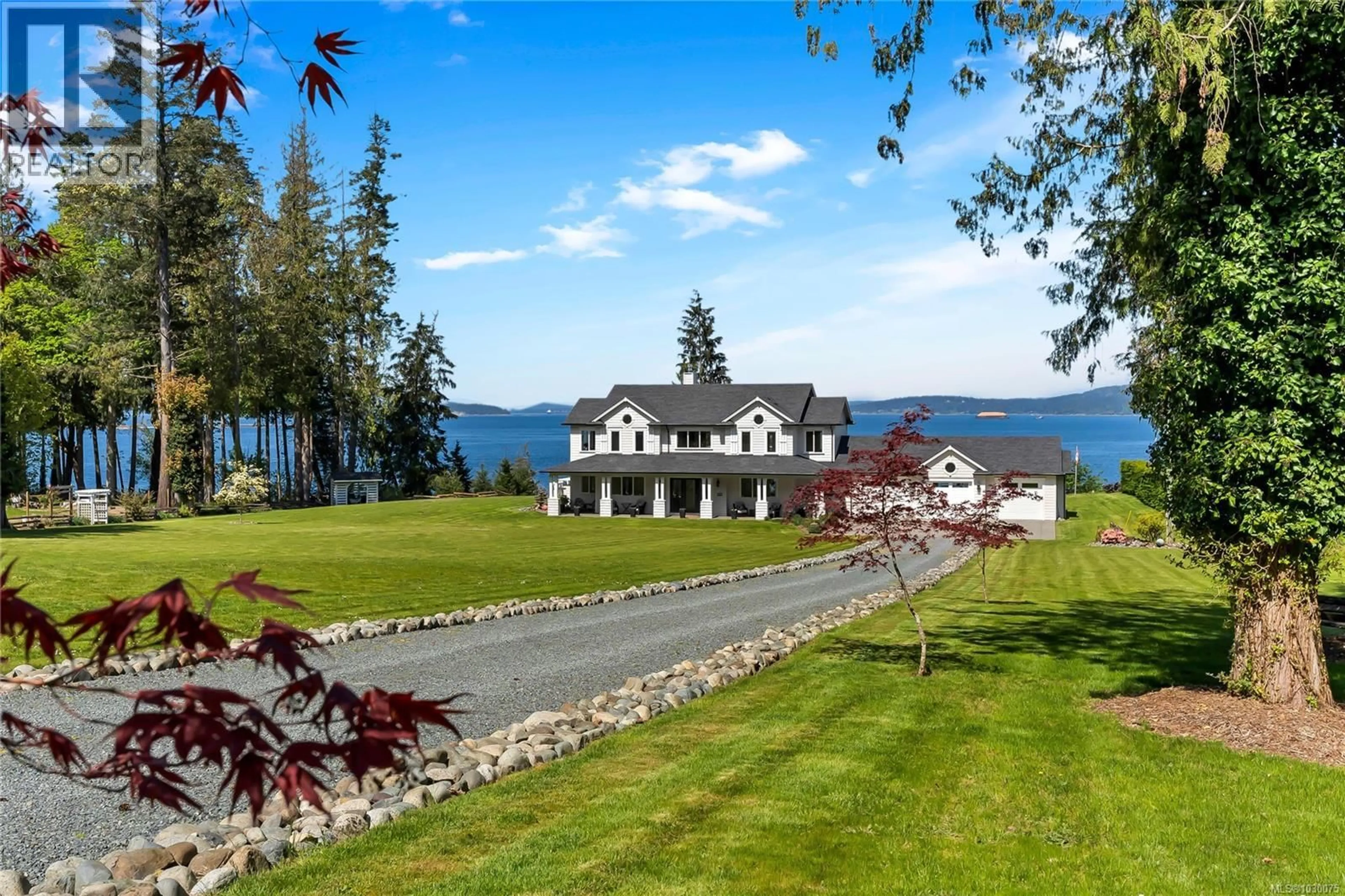 A pic from outside/outdoor area/front of a property/back of a property/a pic from drone, water/lake/river/ocean view for 1179 BARNES ROAD, Crofton British Columbia V0R1R0
