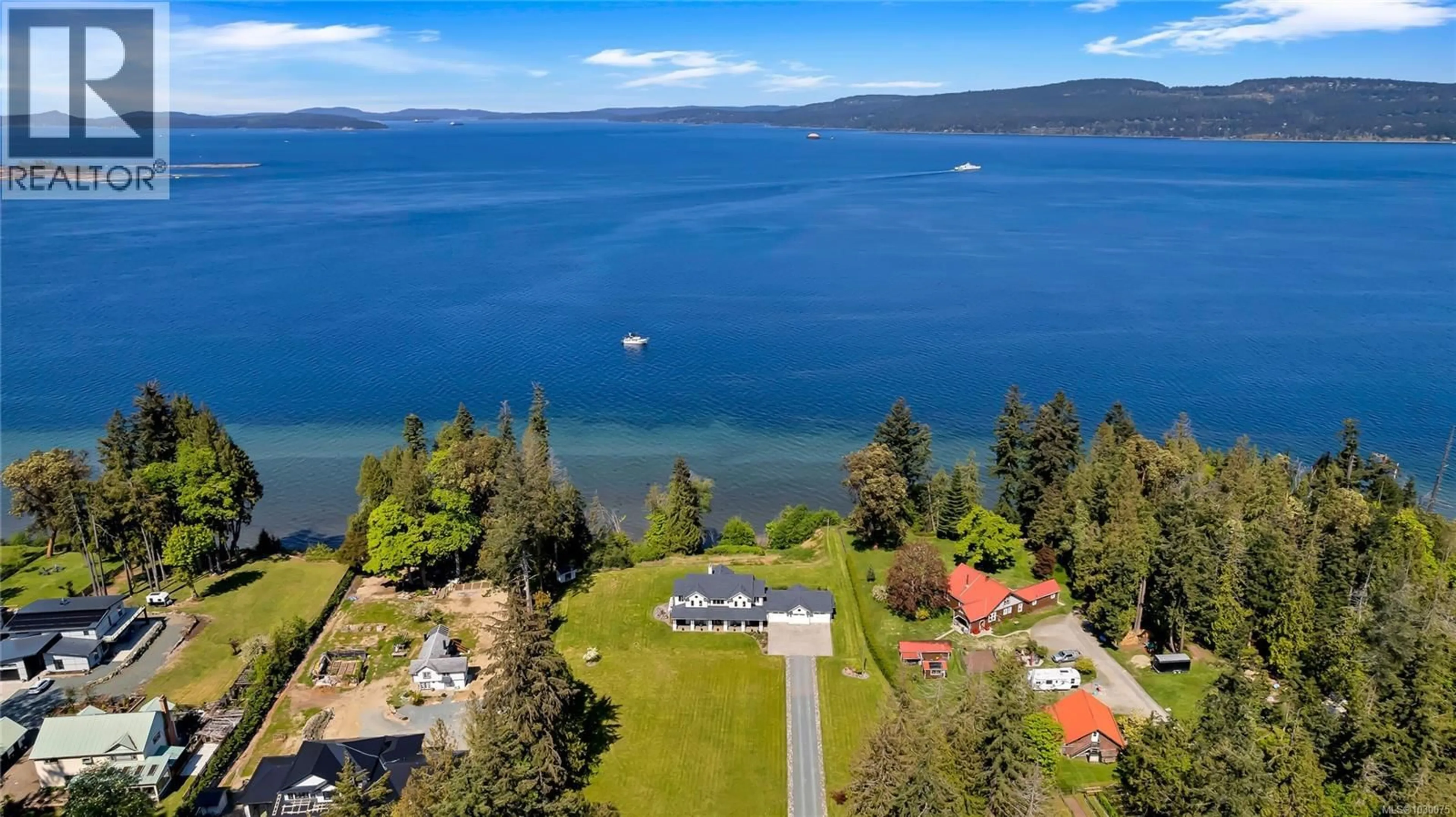 A pic from outside/outdoor area/front of a property/back of a property/a pic from drone, water/lake/river/ocean view for 1179 BARNES ROAD, Crofton British Columbia V0R1R0