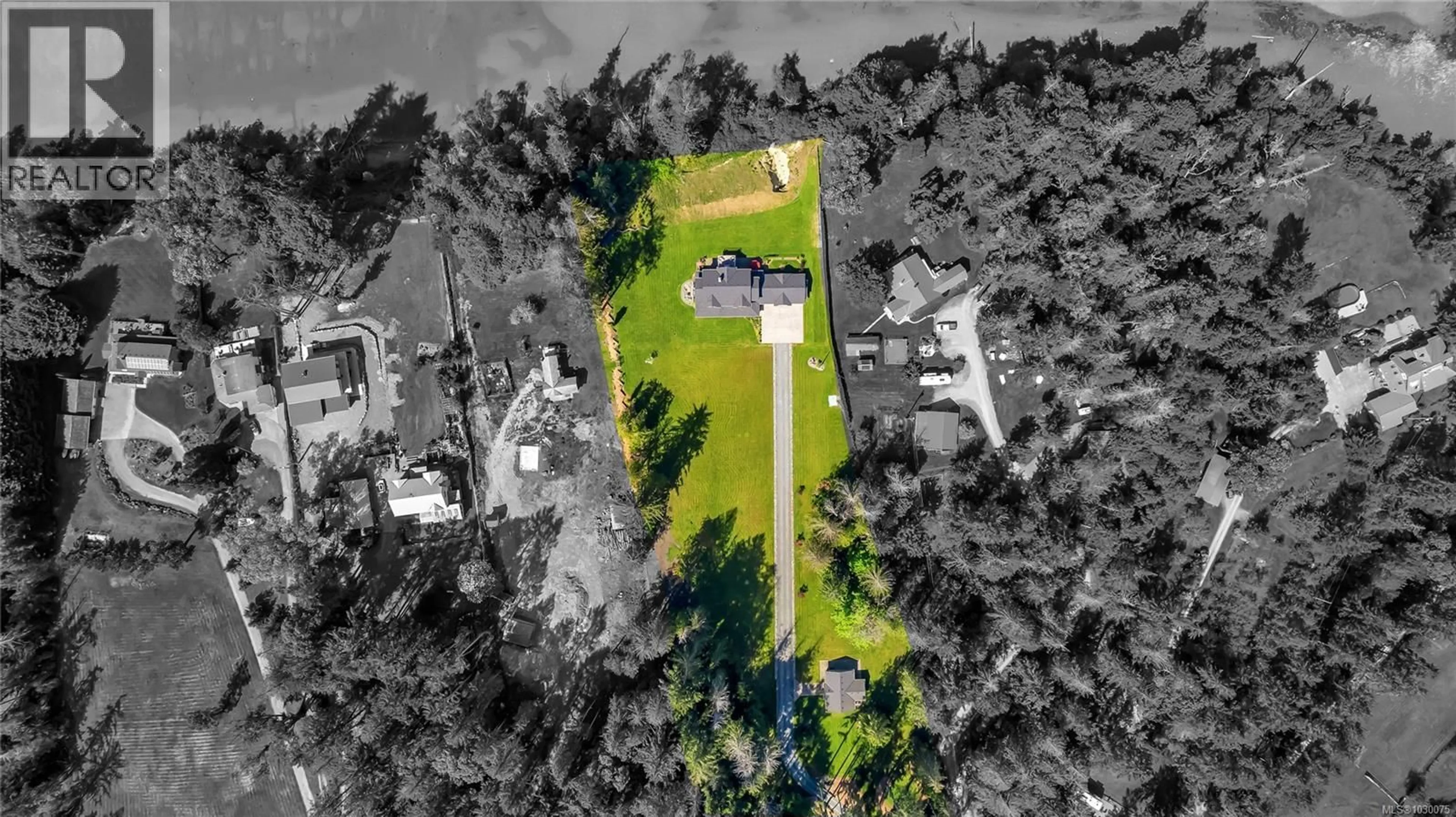 A pic from outside/outdoor area/front of a property/back of a property/a pic from drone, unknown for 1179 BARNES ROAD, Crofton British Columbia V0R1R0