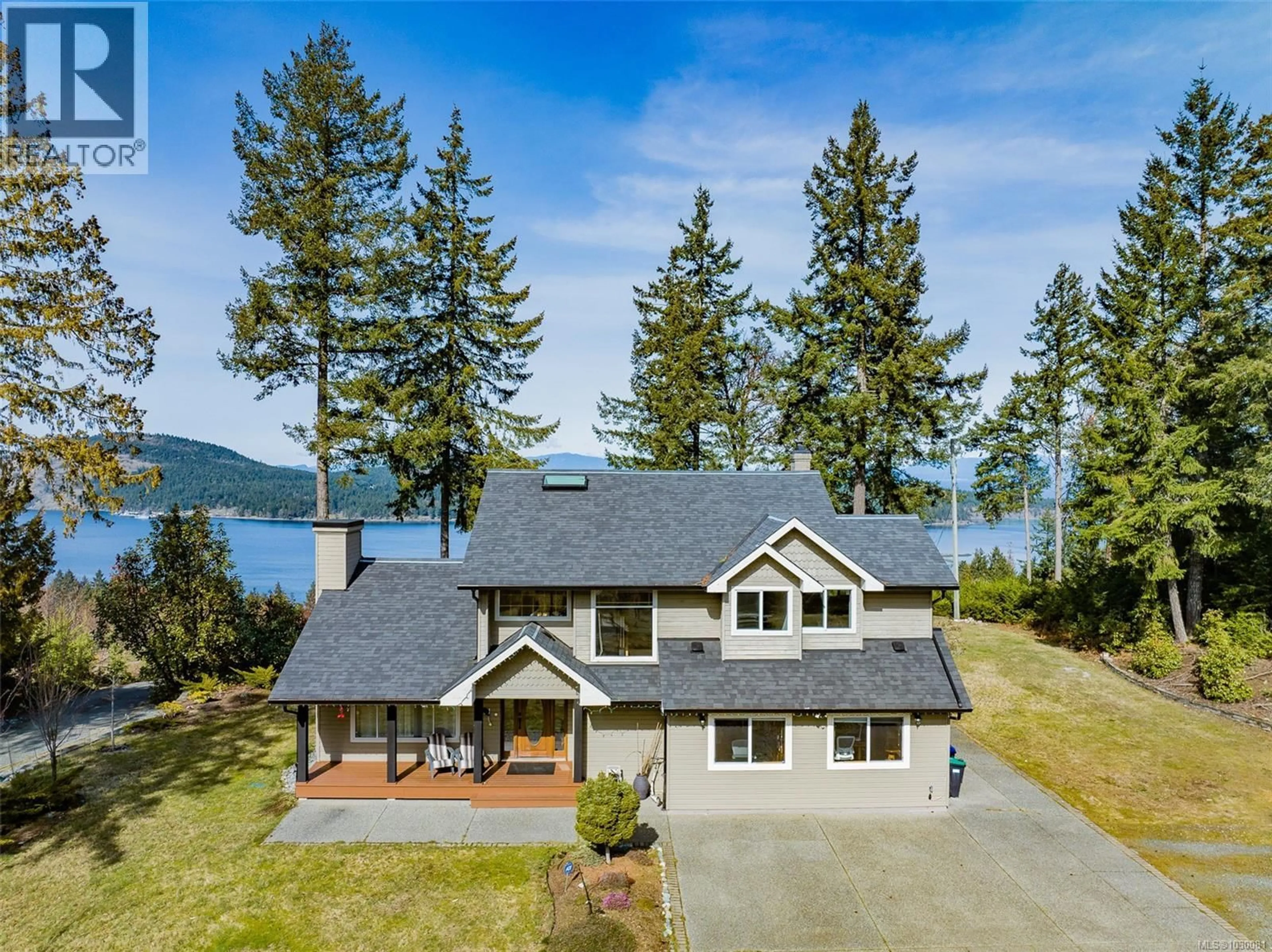 A pic from outside/outdoor area/front of a property/back of a property/a pic from drone, water/lake/river/ocean view for 8225 SOUTHWIND DRIVE, Lantzville British Columbia V0R2H0