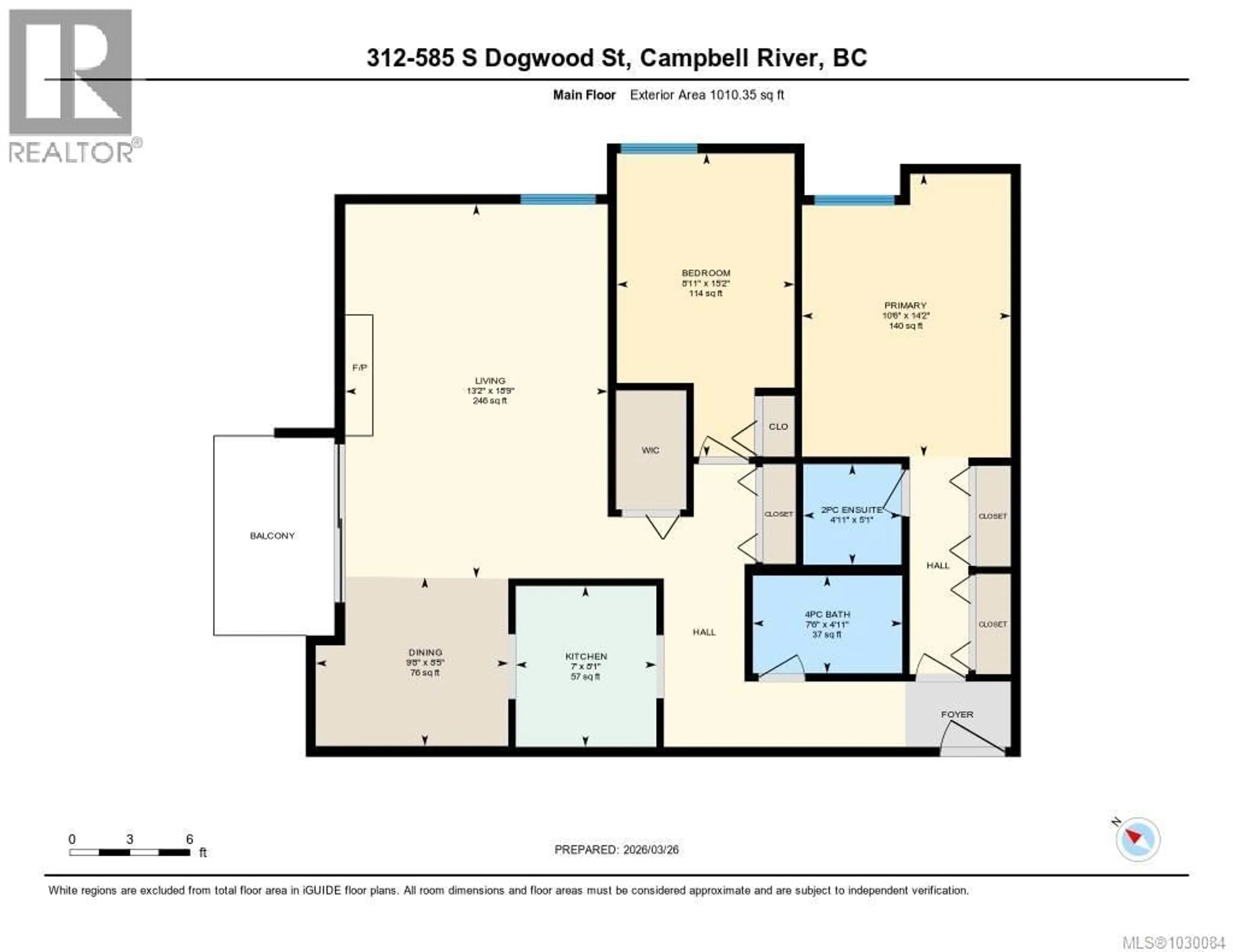 Floor plan for 312 - 585 DOGWOOD STREET SOUTH, Campbell River British Columbia V9W6T6
