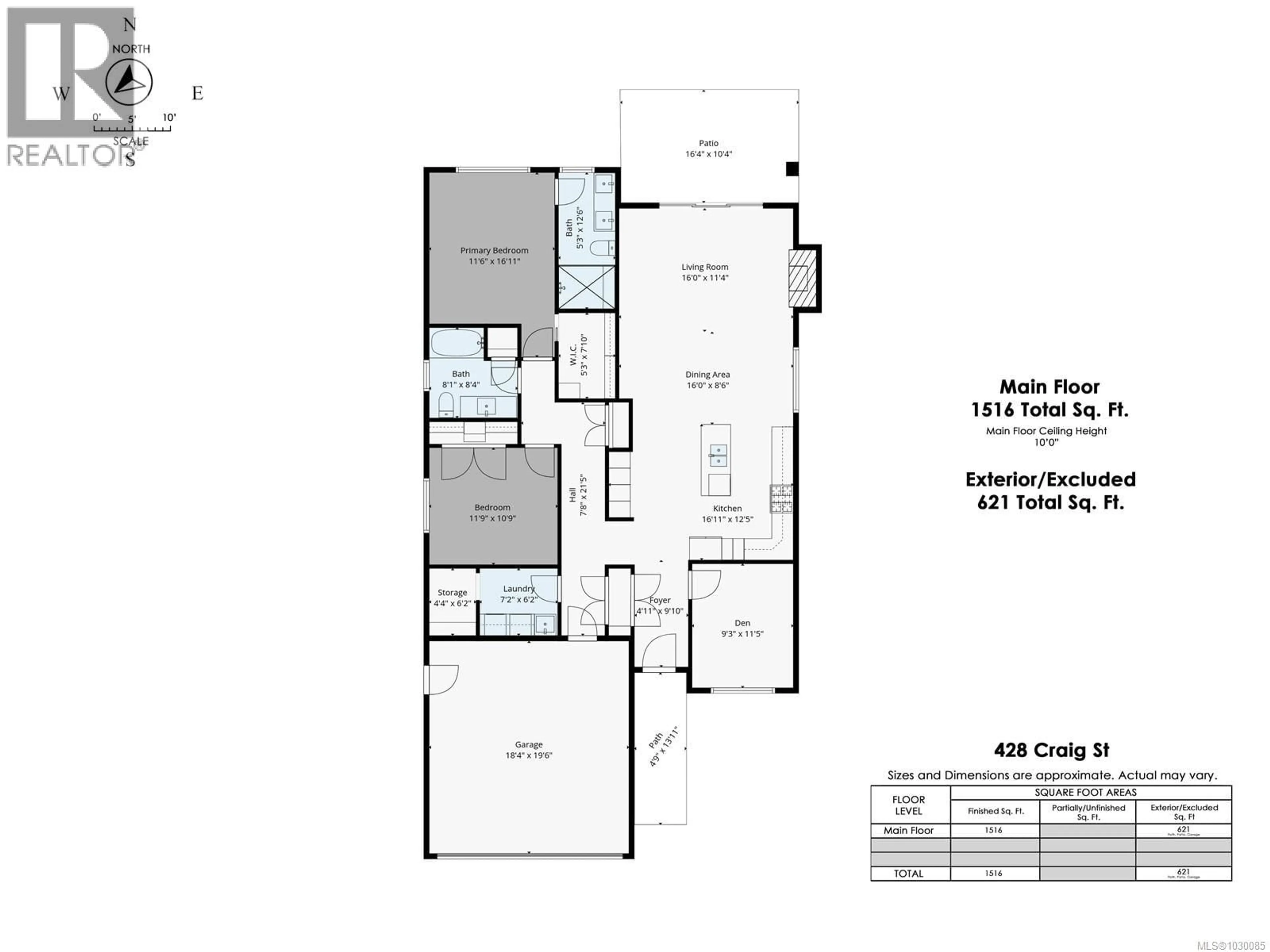 Floor plan for 428 CRAIG STREET, Parksville British Columbia V9P1L2
