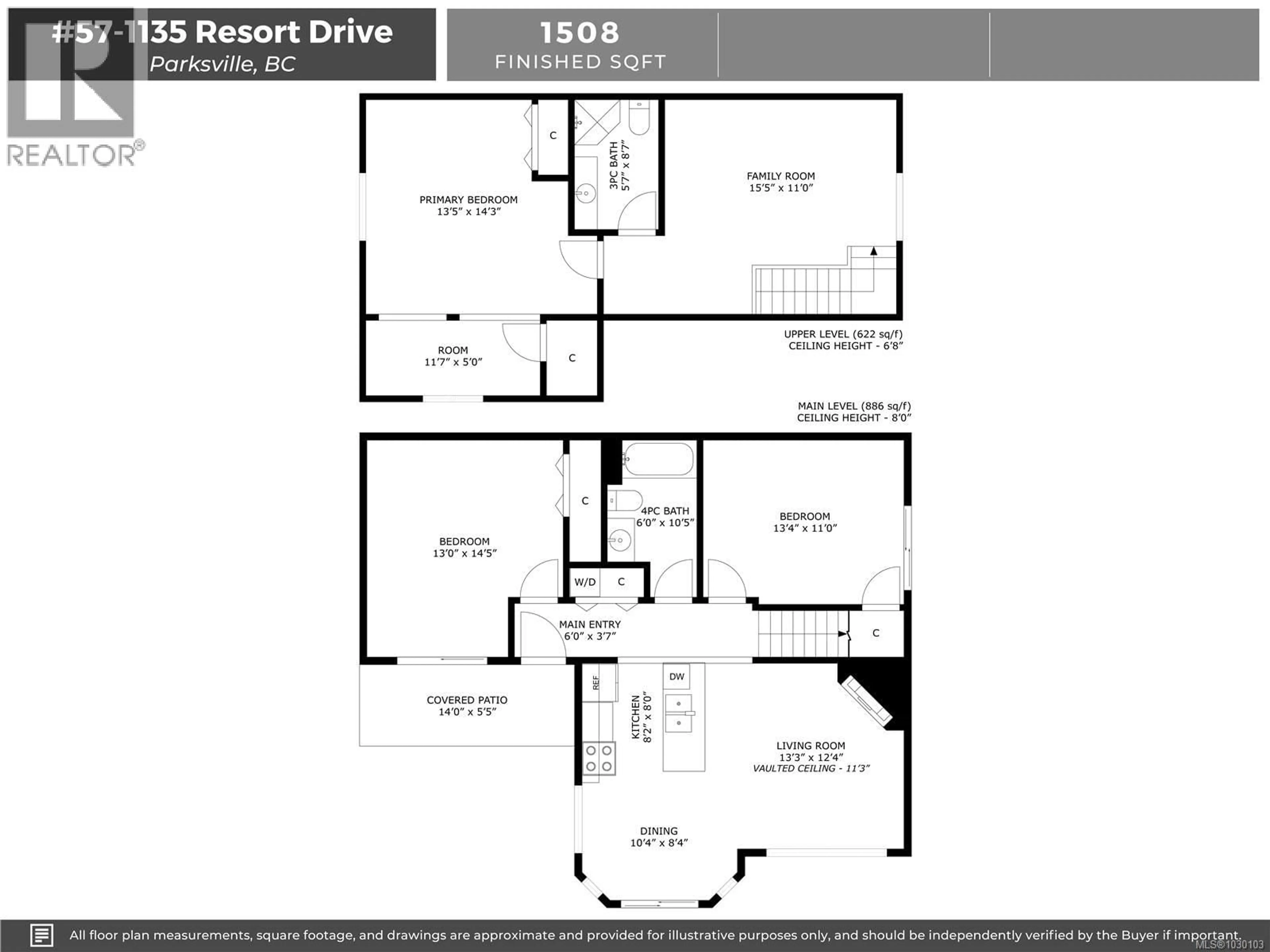 Floor plan for 57 - 1135 RESORT DRIVE, Parksville British Columbia V9P2T6