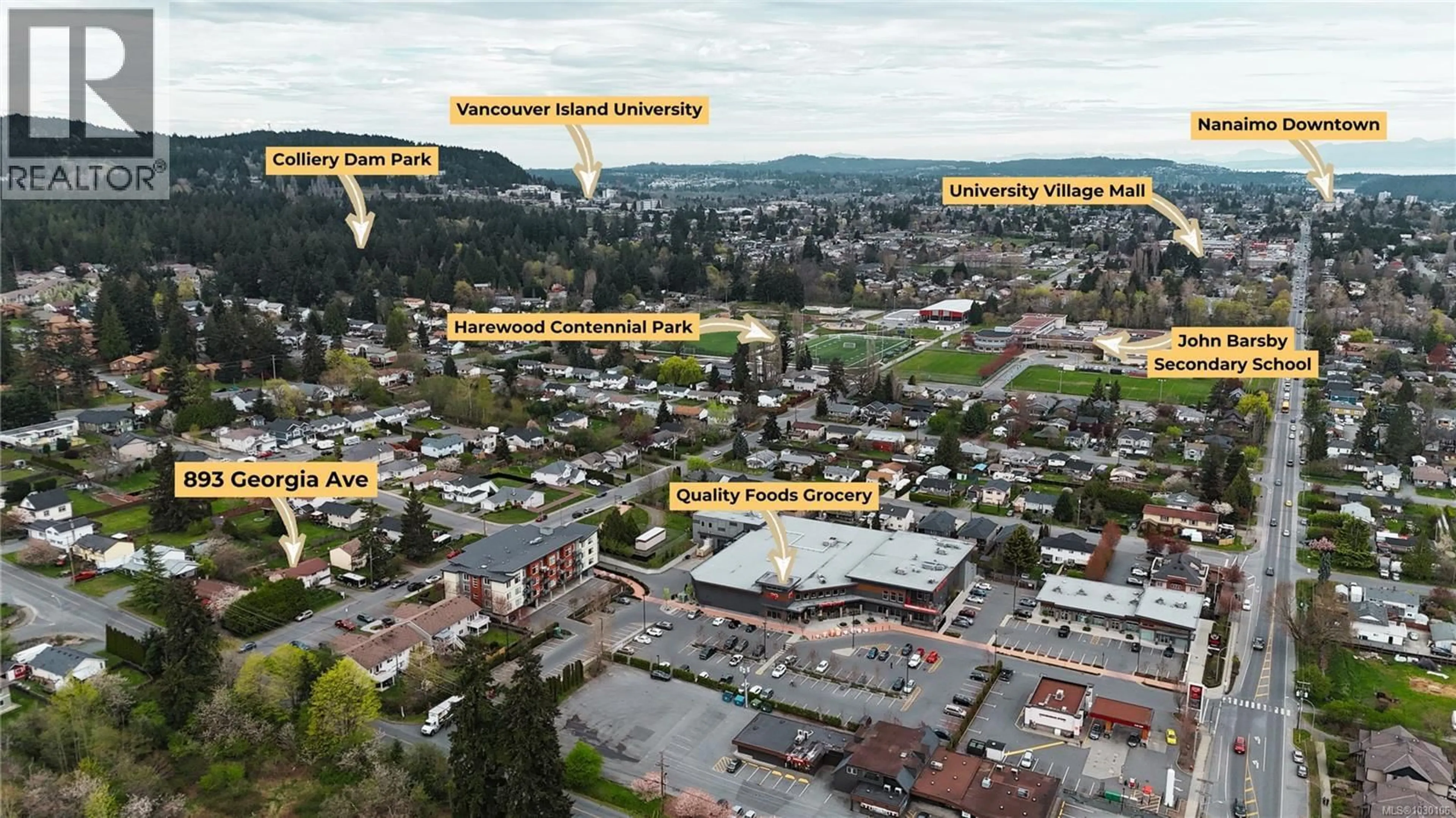 A pic from outside/outdoor area/front of a property/back of a property/a pic from drone, unknown for 893 GEORGIA AVENUE, Nanaimo British Columbia V9R5Y4