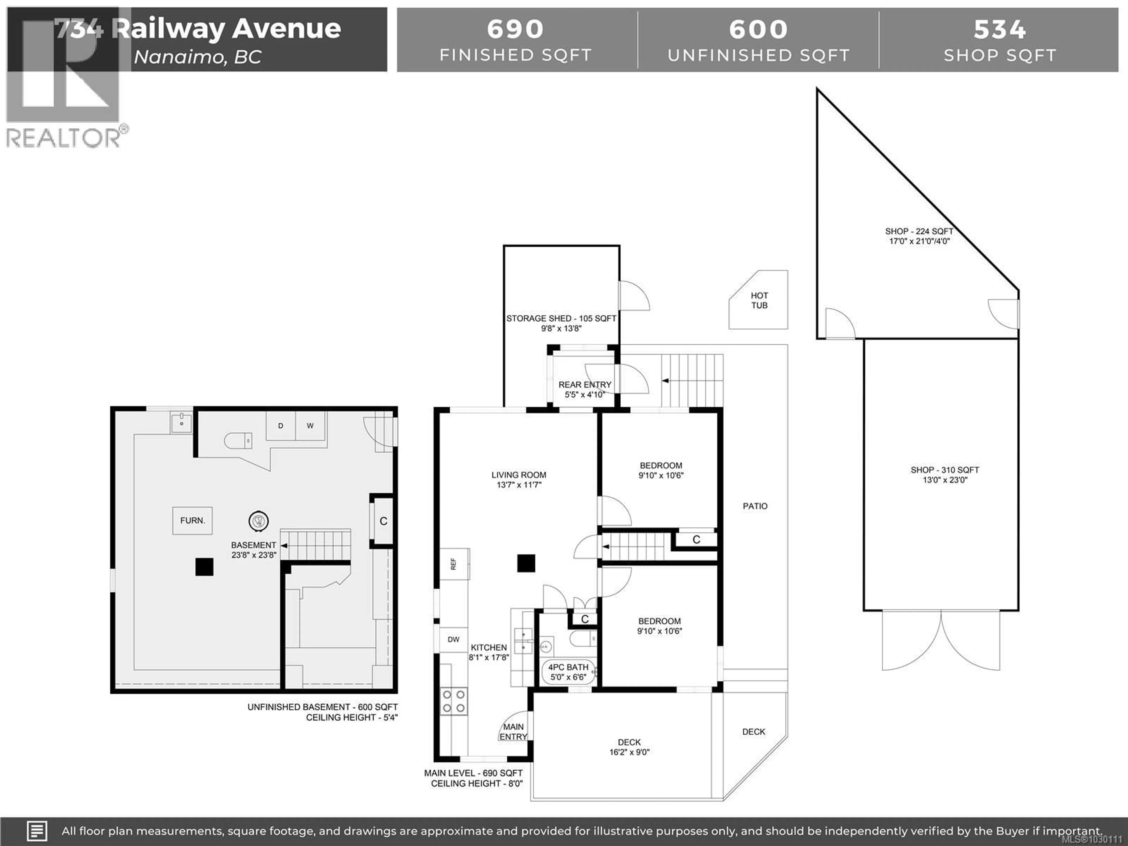 Floor plan for 734 RAILWAY AVENUE, Nanaimo British Columbia V9R4L2