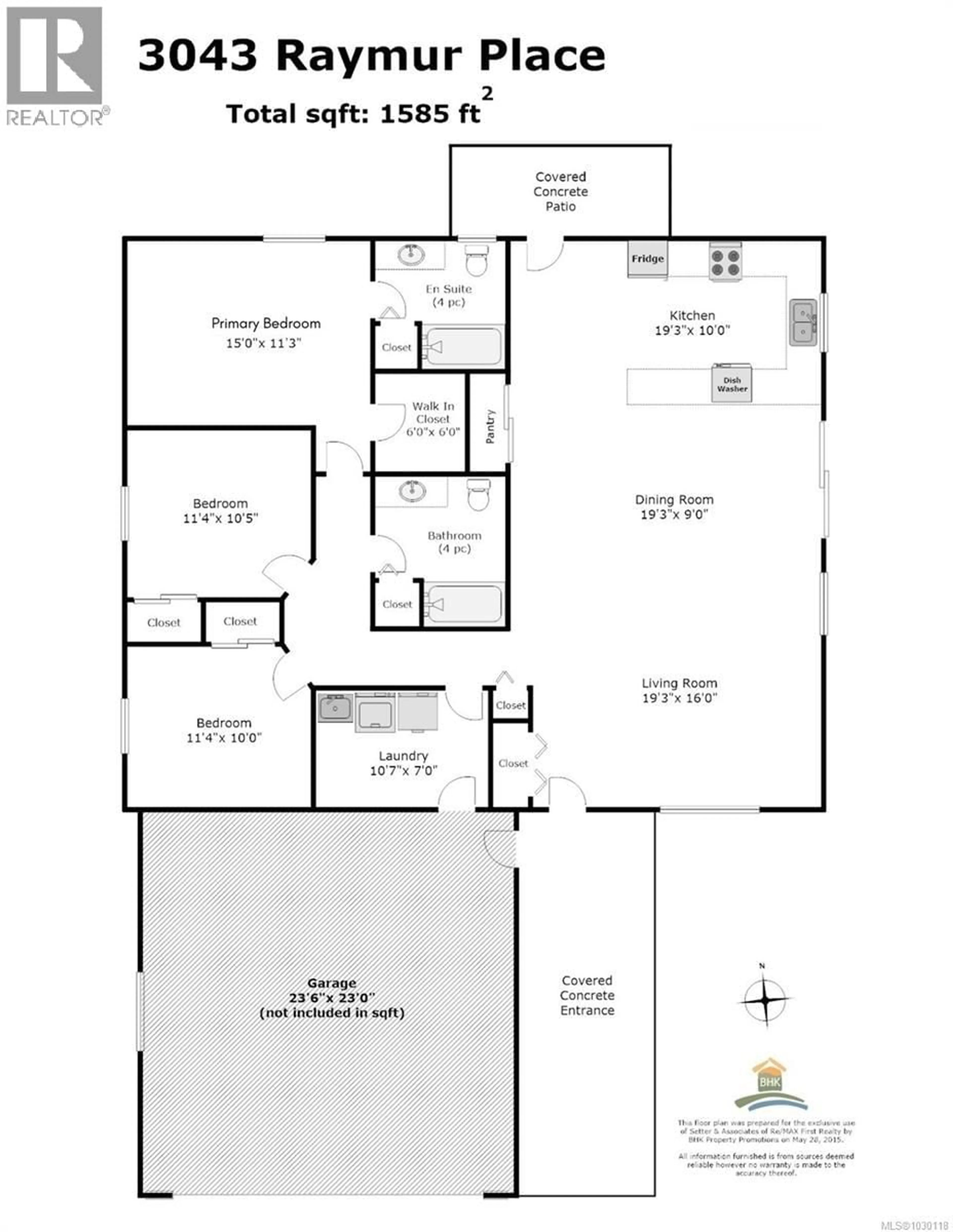 Floor plan for 3043 RAYMUR PLACE, Qualicum Beach British Columbia V9K2N9