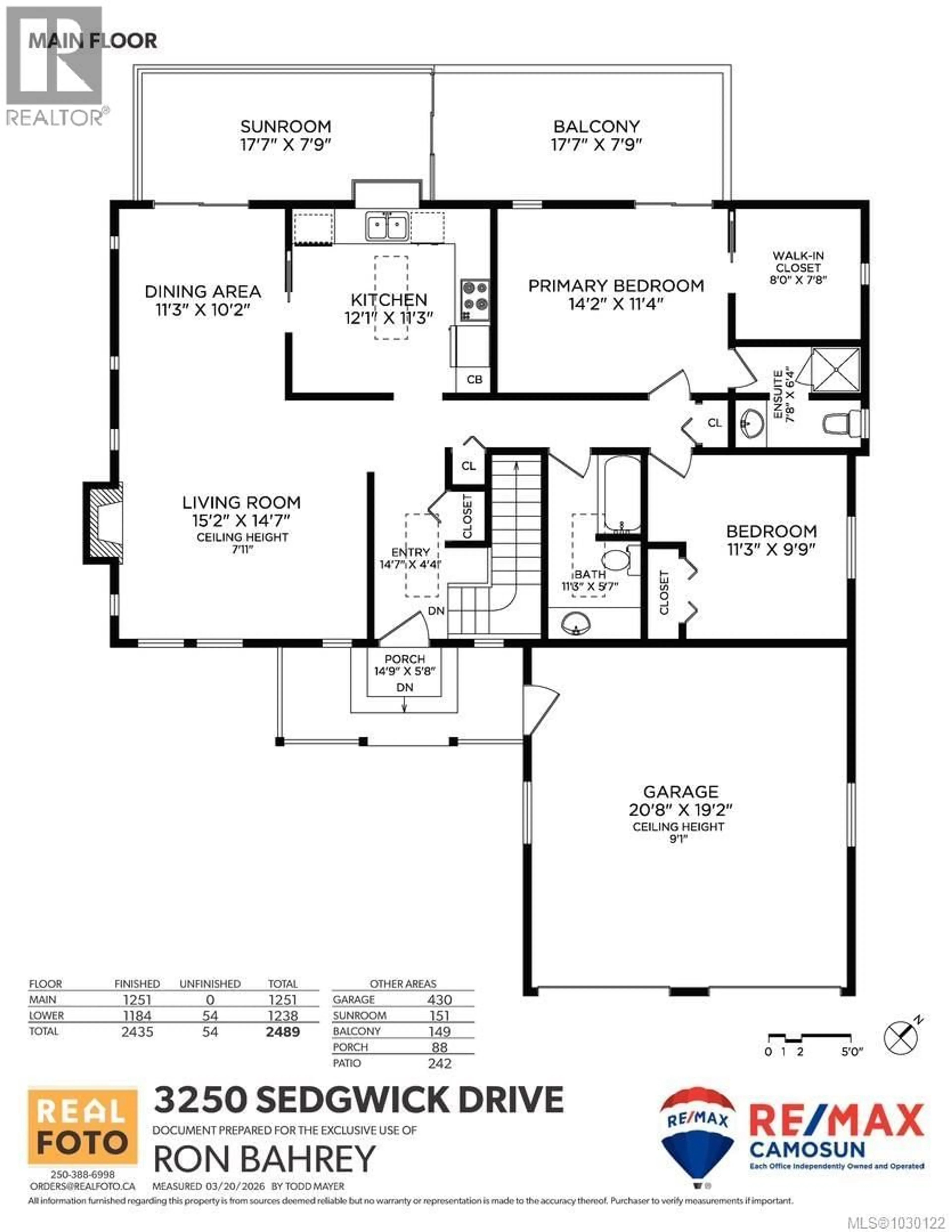 Floor plan for 3250 SEDGWICK DRIVE, Colwood British Columbia V9C3K2