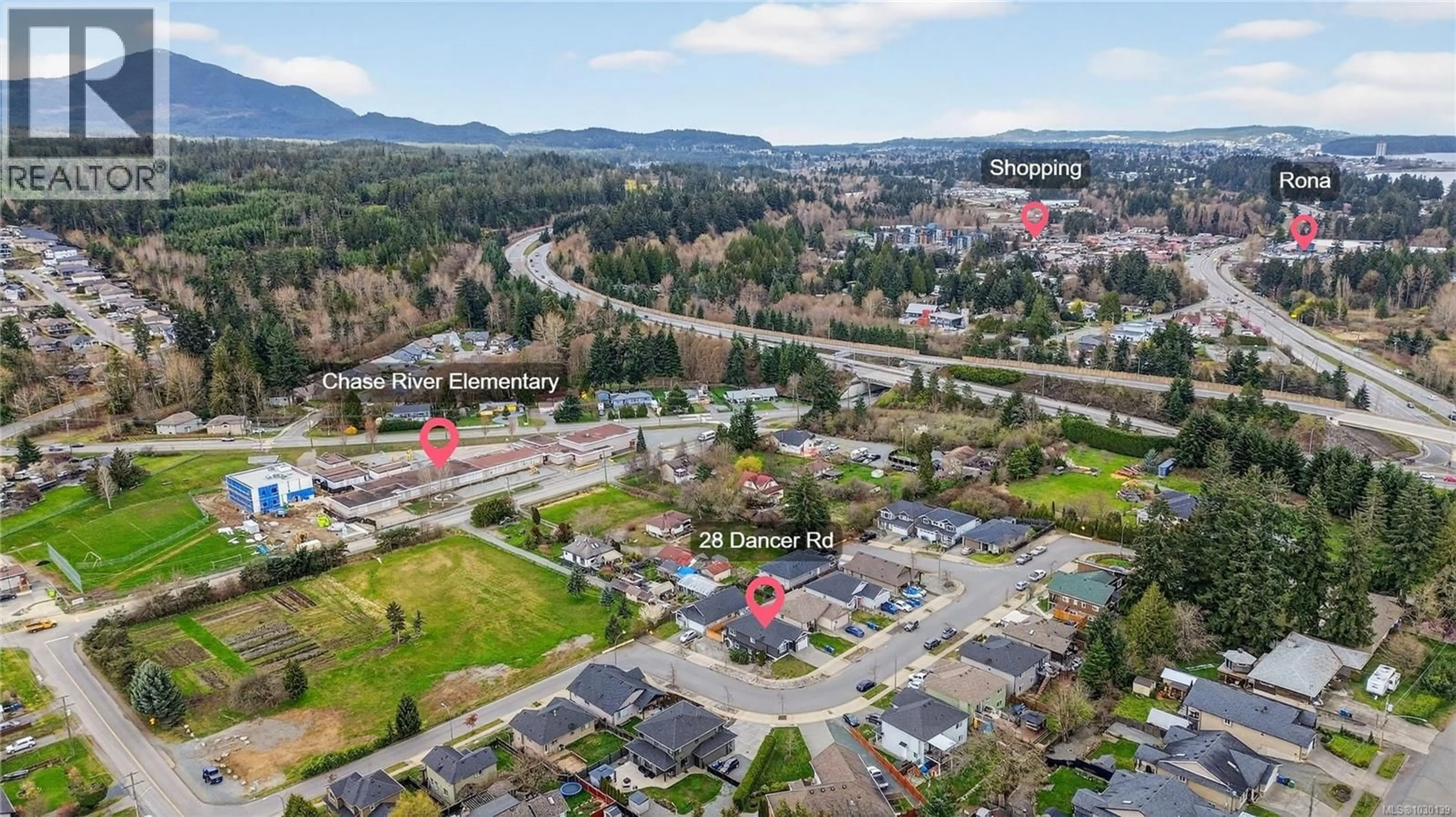 A pic from outside/outdoor area/front of a property/back of a property/a pic from drone, mountain view for 28 DANCER ROAD, Nanaimo British Columbia V9R6Z6