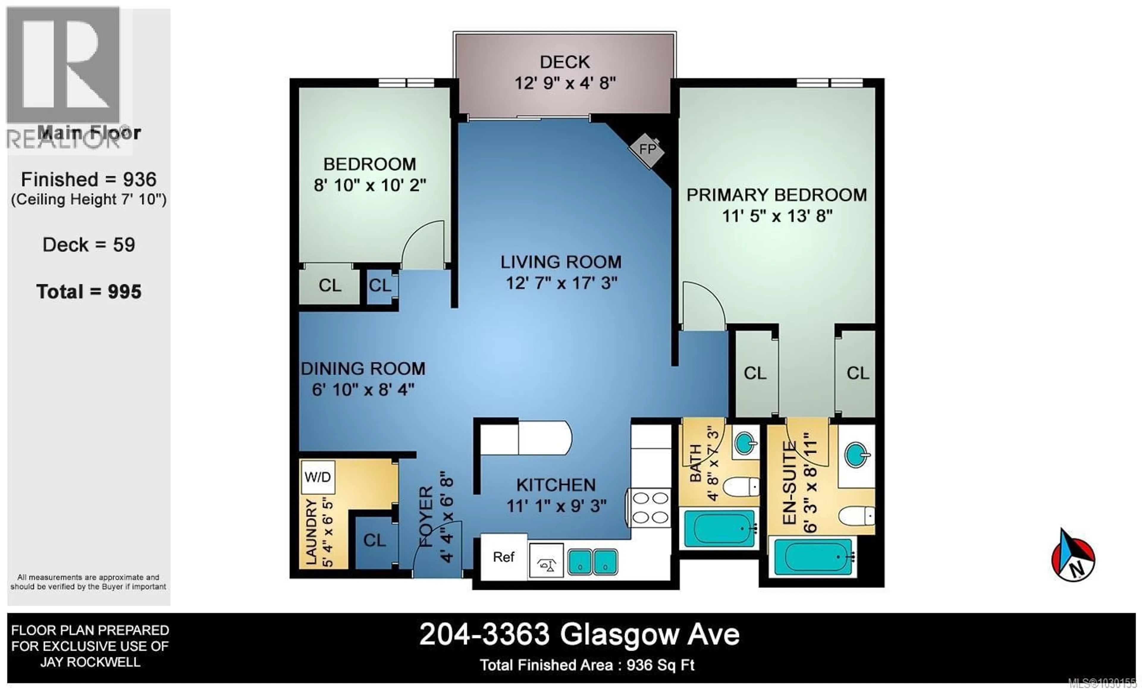 Floor plan for 204 - 3363 GLASGOW AVENUE, Saanich British Columbia V8X1M5