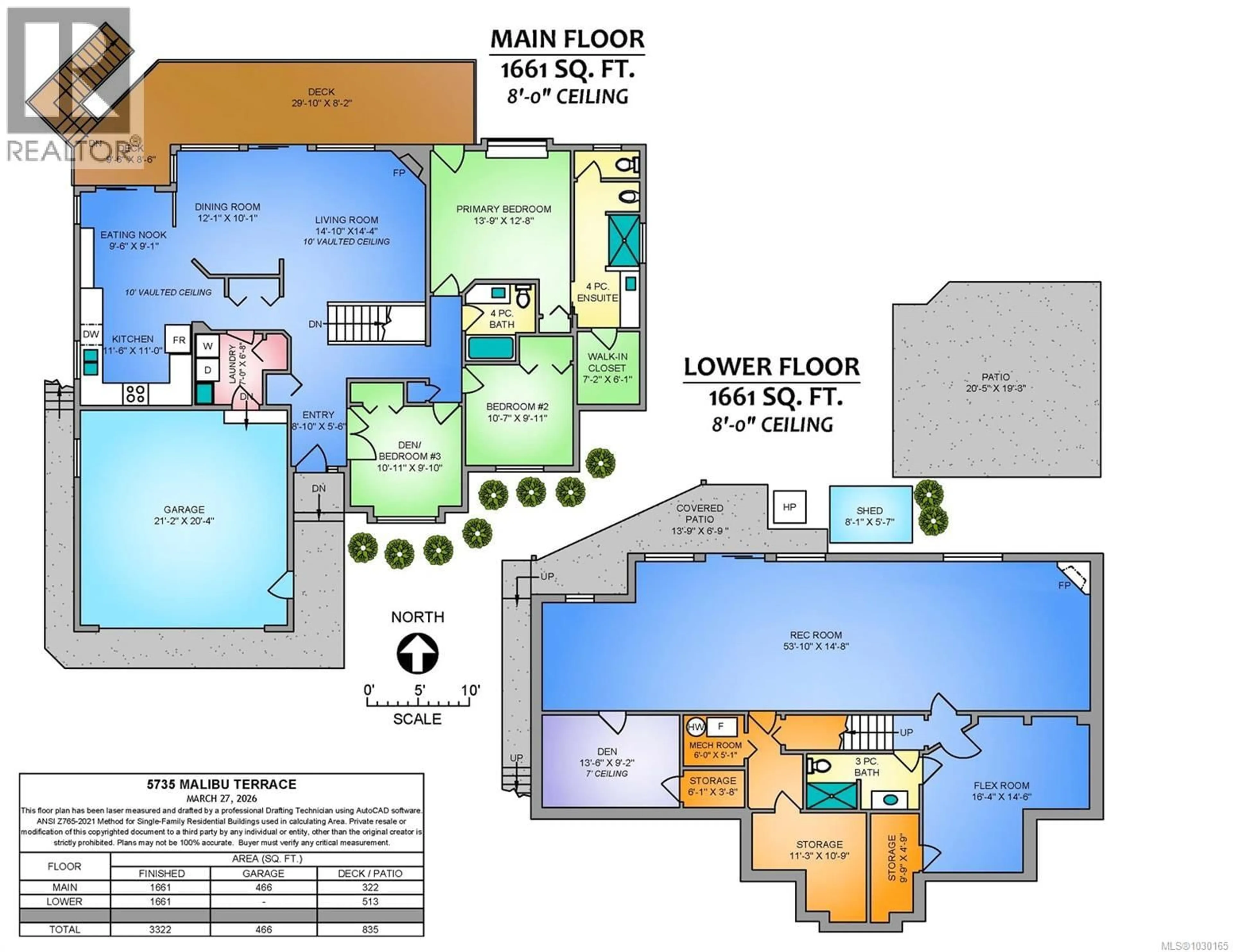 Floor plan for 5735 MALIBU TERRACE, Nanaimo British Columbia V9T5Y8