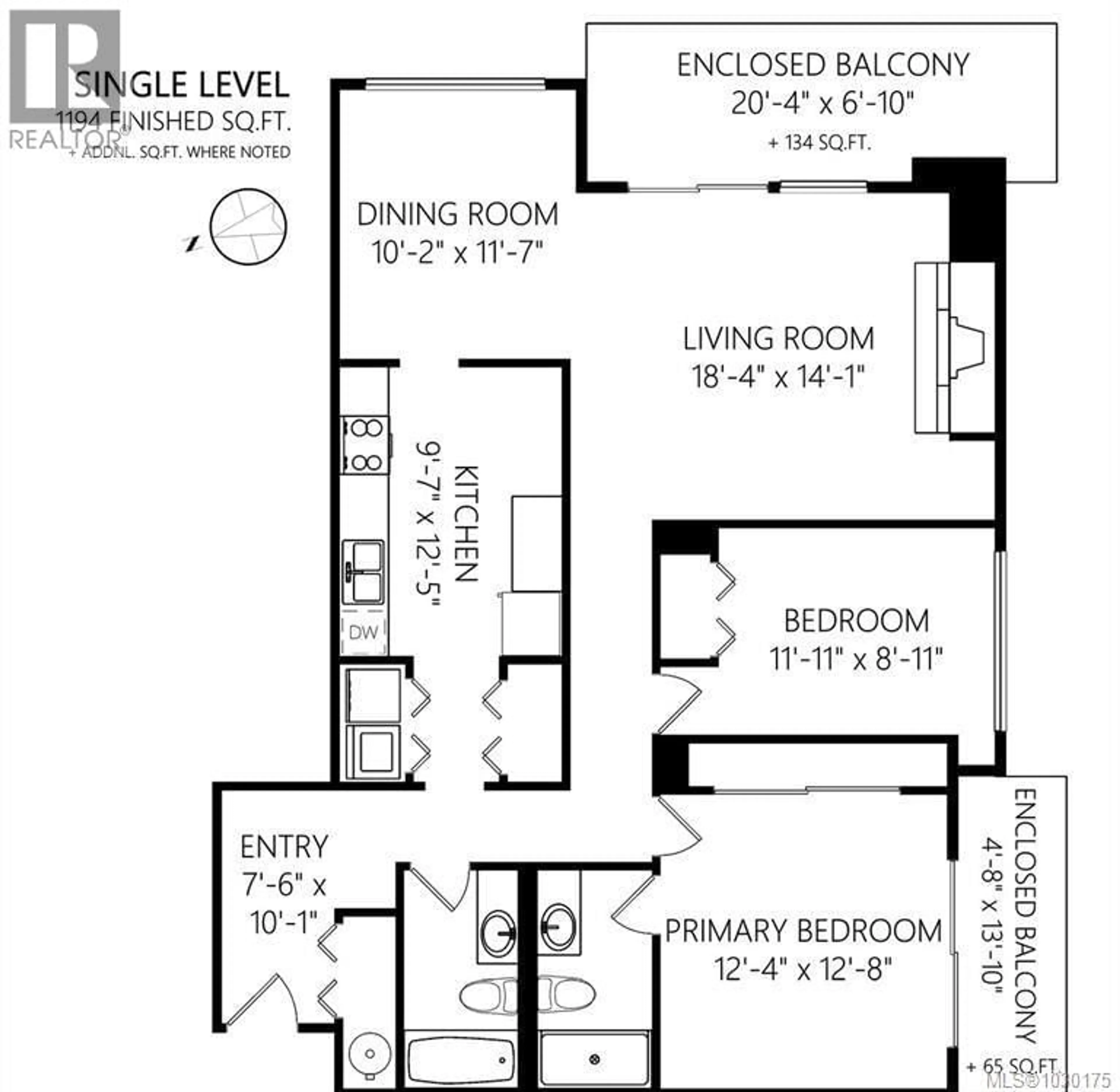 Floor plan for 506 - 420 LINDEN AVENUE, Victoria British Columbia V8V4G3