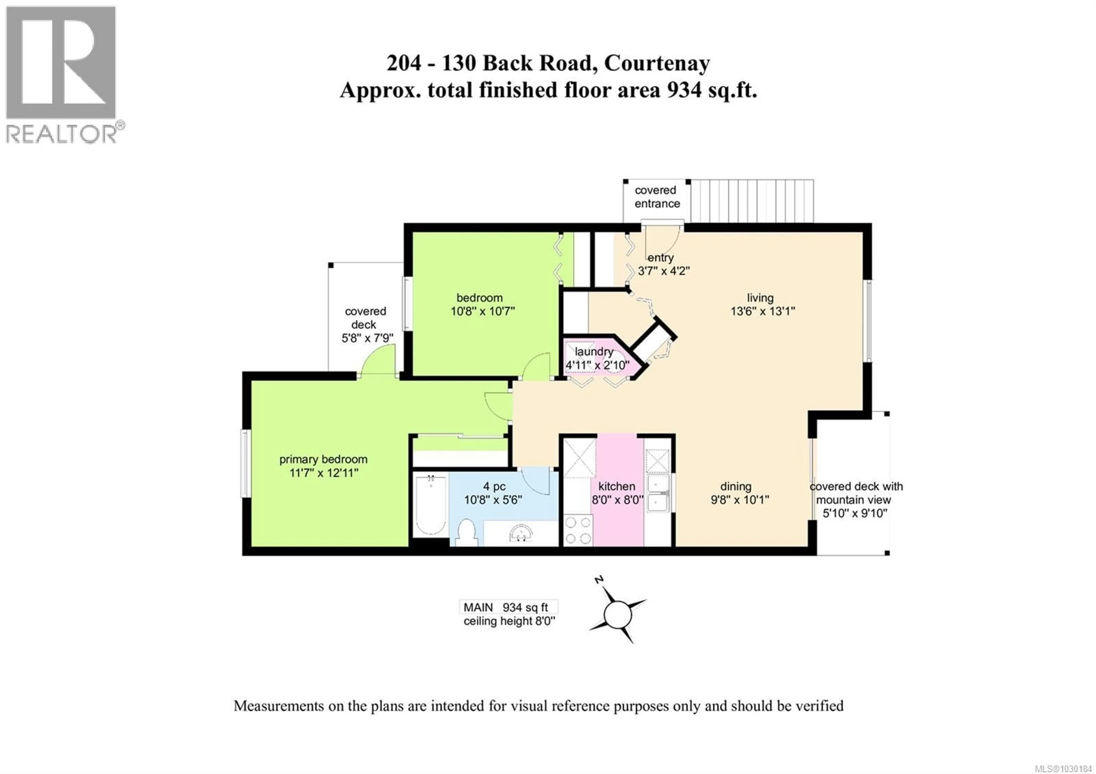 Floor plan for 204 - 130 BACK ROAD, Courtenay British Columbia V9N3W6