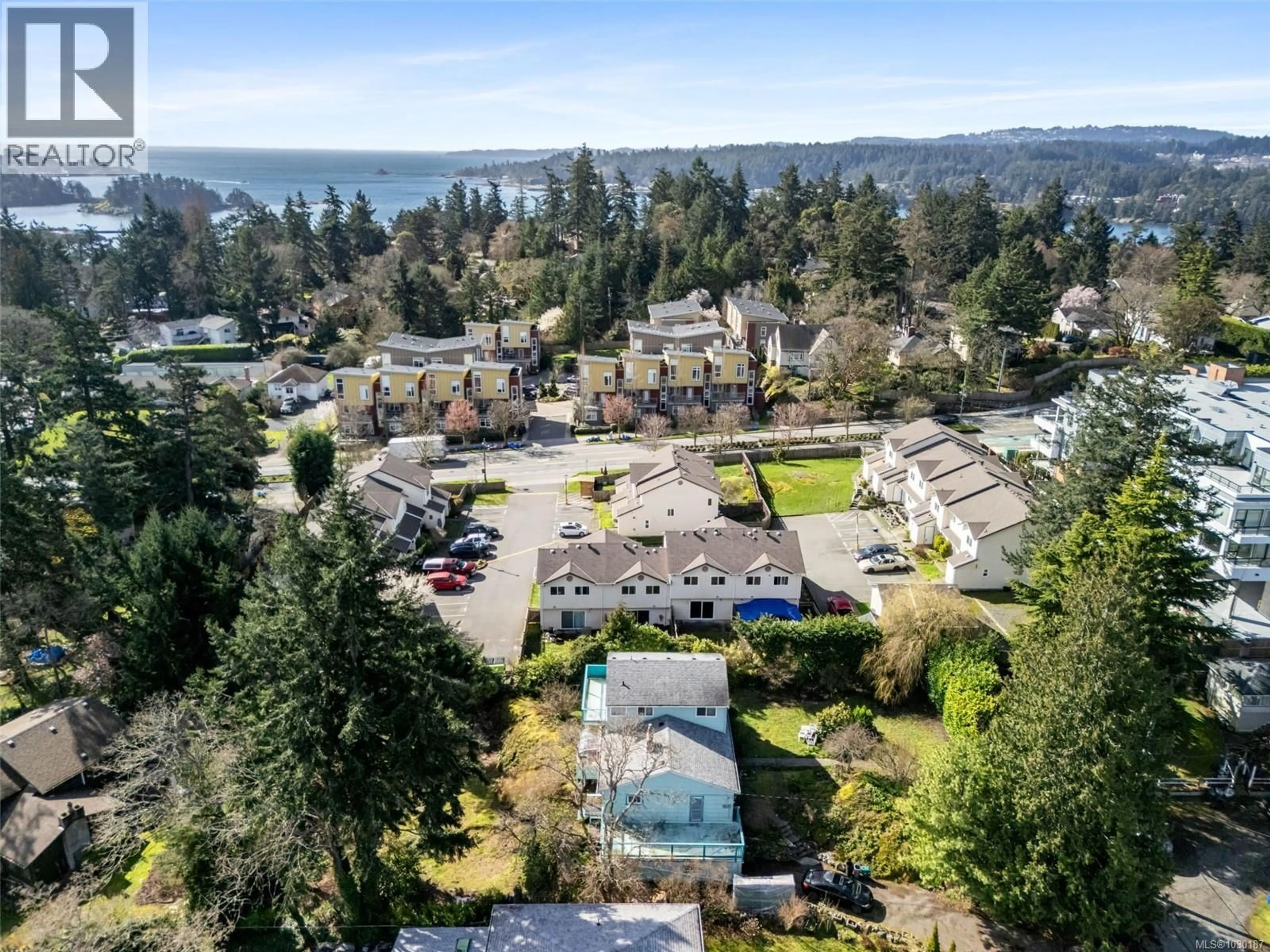 A pic from outside/outdoor area/front of a property/back of a property/a pic from drone, mountain view for 227 SUZANNE PLACE, View Royal British Columbia V9B1P1
