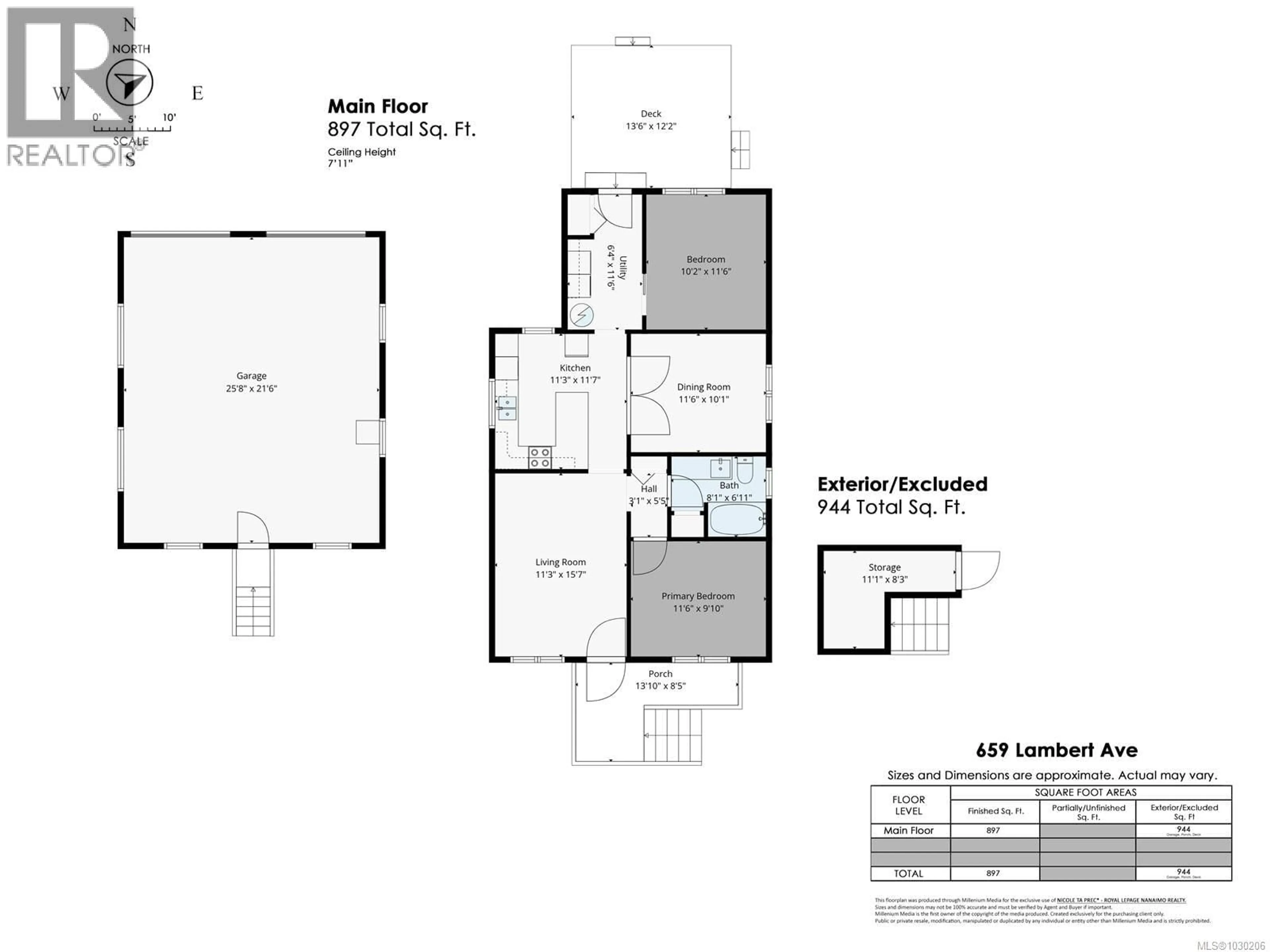 Floor plan for 659 LAMBERT AVENUE, Nanaimo British Columbia V9R3N9