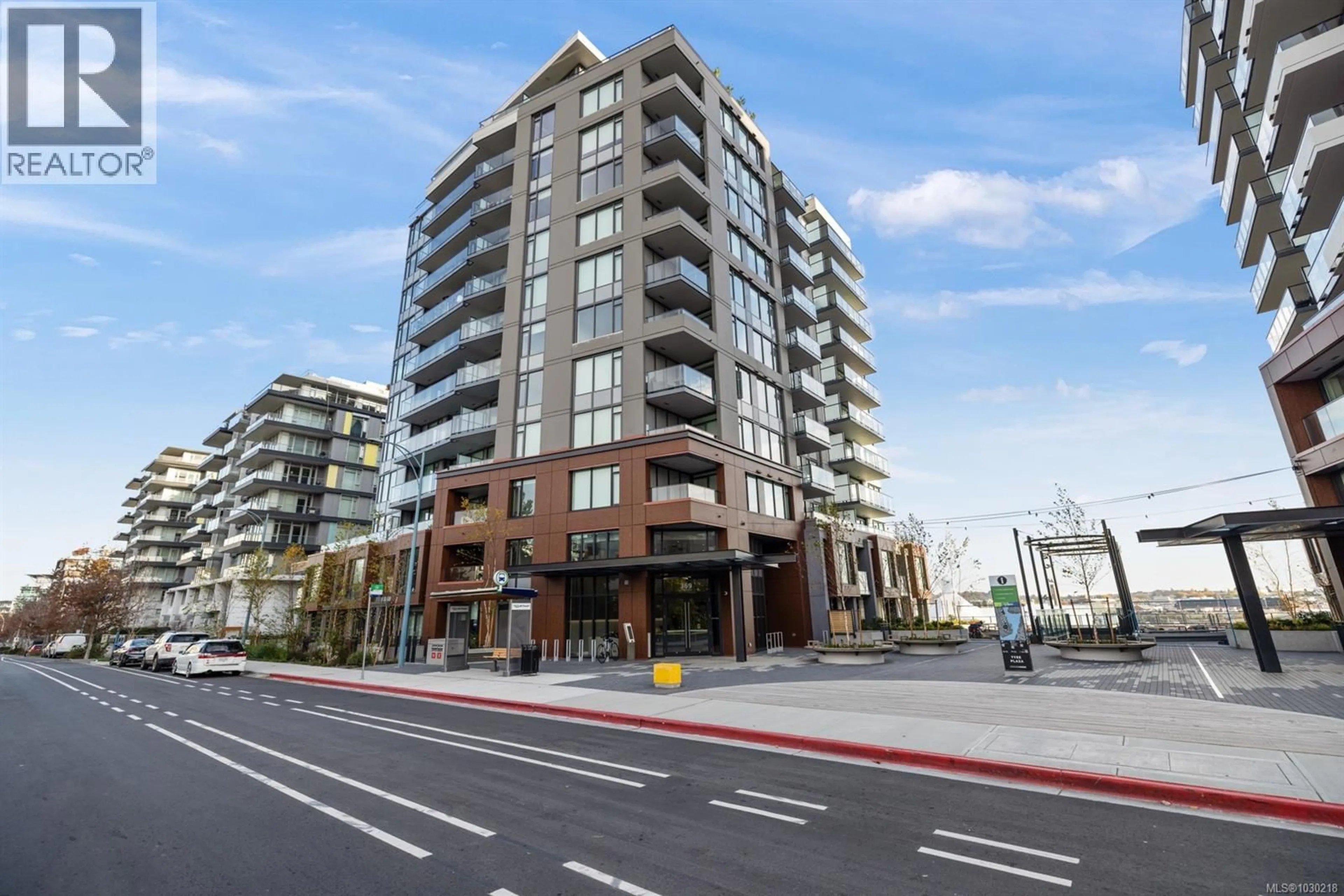 A pic from outside/outdoor area/front of a property/back of a property/a pic from drone, street for 204 - 369 TYEE ROAD, Victoria British Columbia V9A0B6