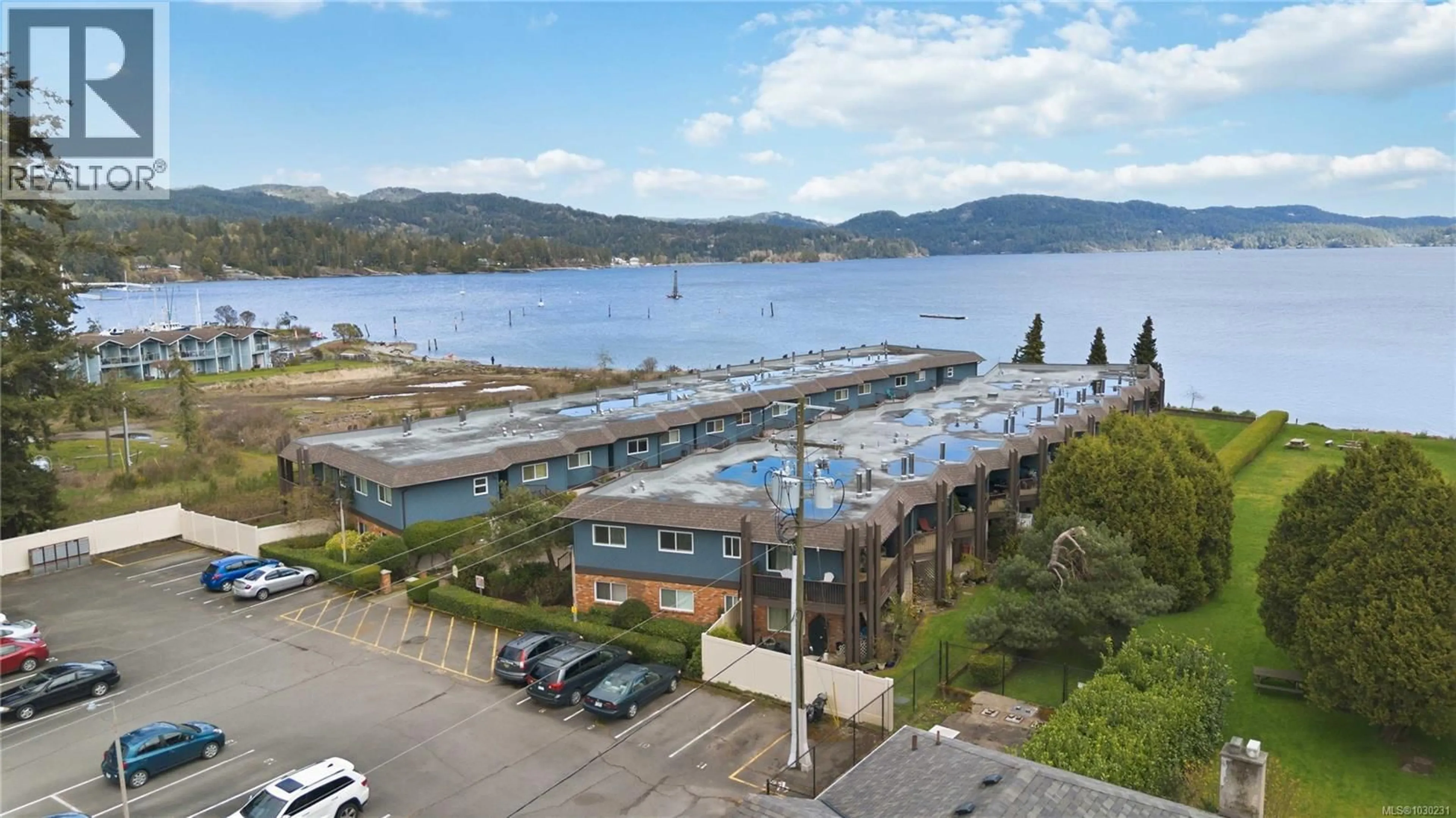 A pic from outside/outdoor area/front of a property/back of a property/a pic from drone, water/lake/river/ocean view for 123 - 1991 KALTASIN ROAD, Sooke British Columbia V9Z0B7