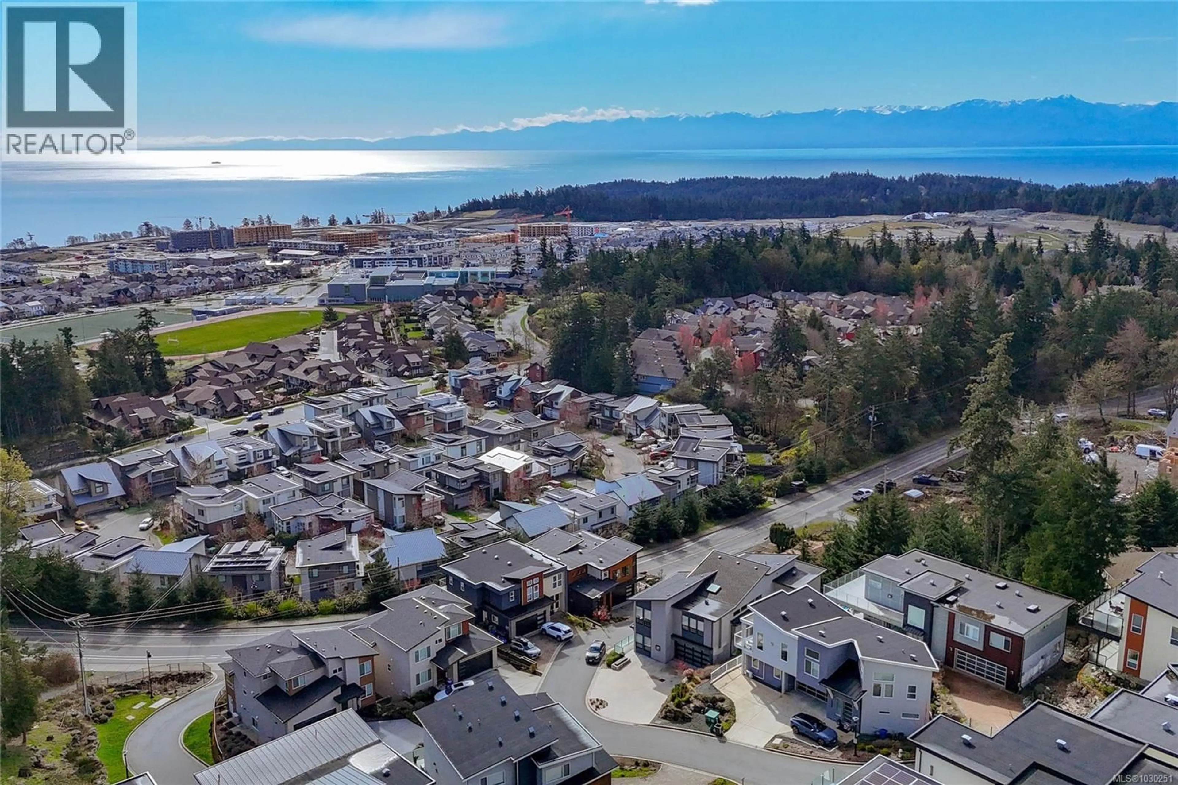 A pic from outside/outdoor area/front of a property/back of a property/a pic from drone, mountain view for 513 GURUNANK LANE, Colwood British Columbia V9C0M2