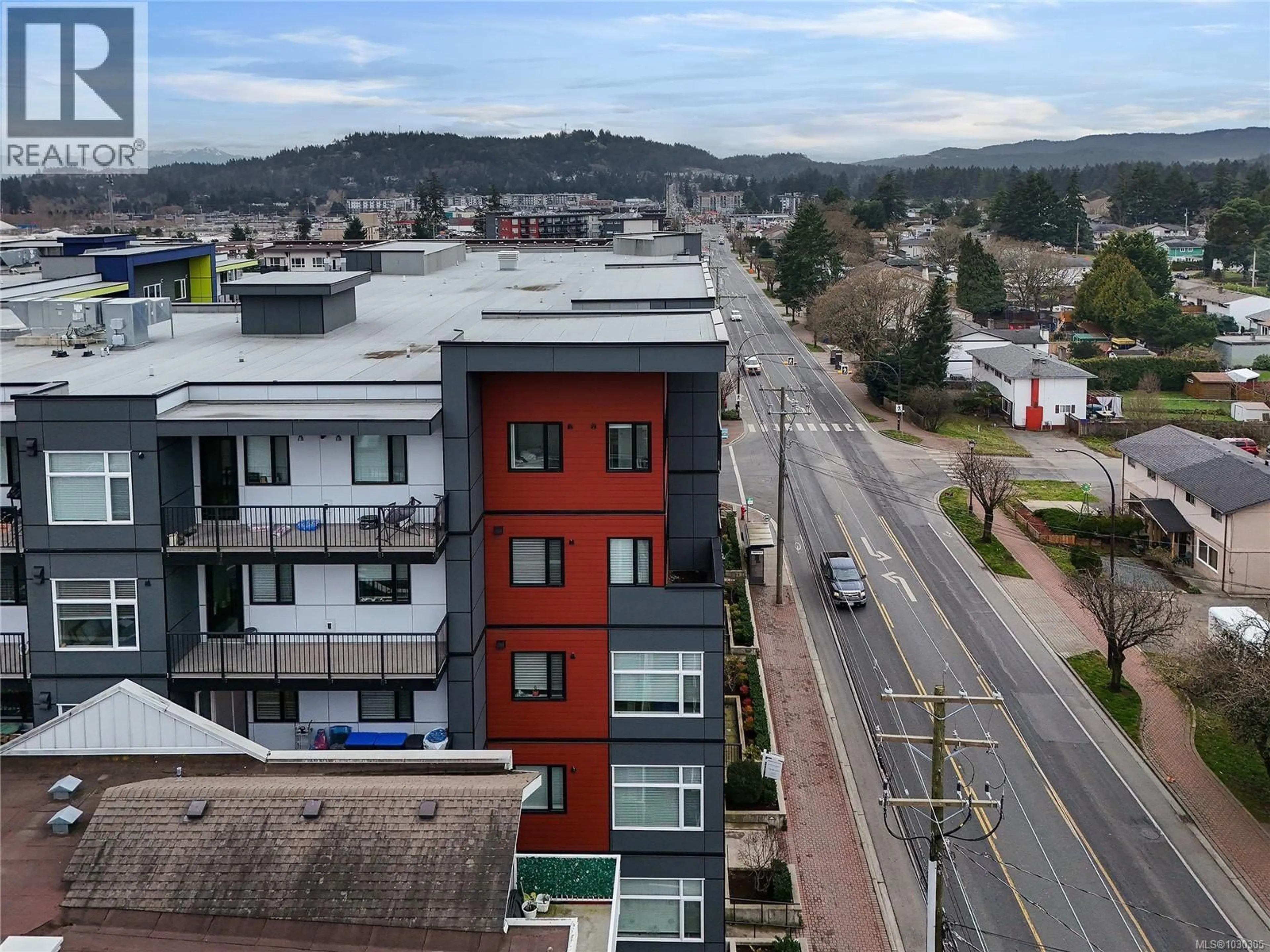 A pic from outside/outdoor area/front of a property/back of a property/a pic from drone, city buildings view from balcony for 406 - 2843 JACKLIN ROAD, Langford British Columbia V9B4P4