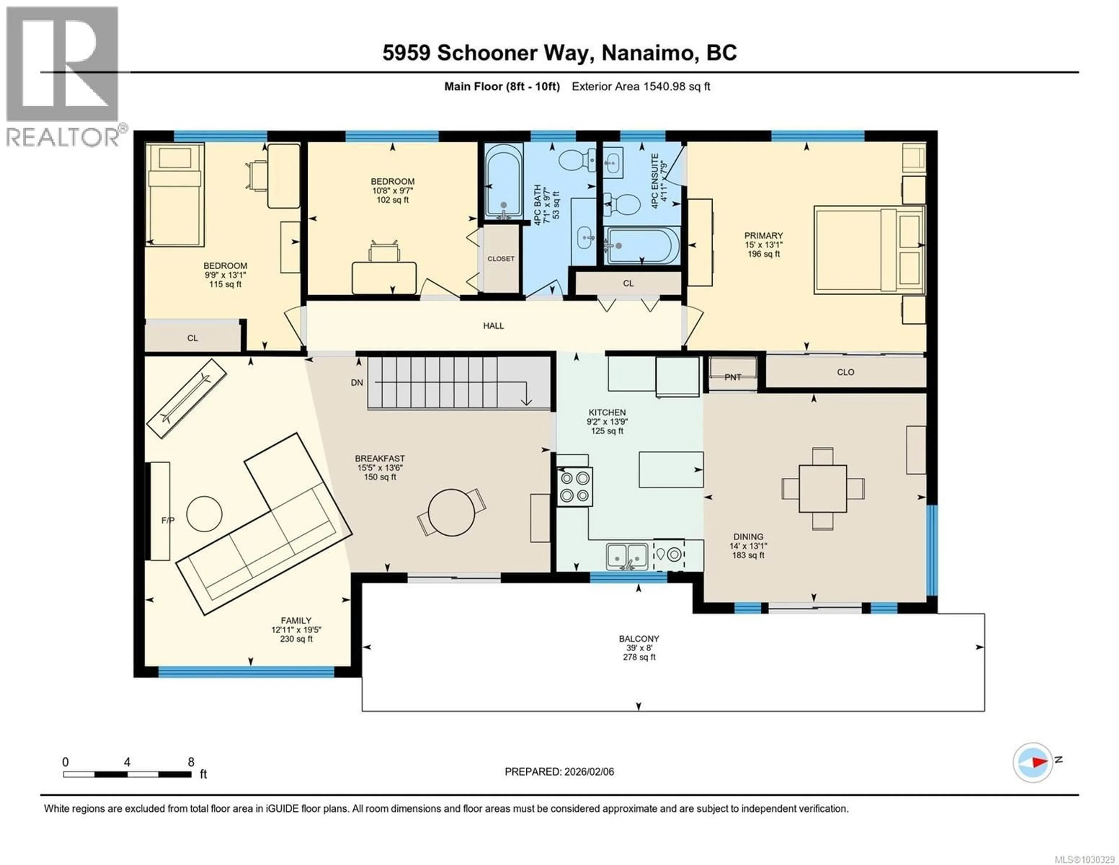 Floor plan for 5959 SCHOONER WAY, Nanaimo British Columbia V9V1E8