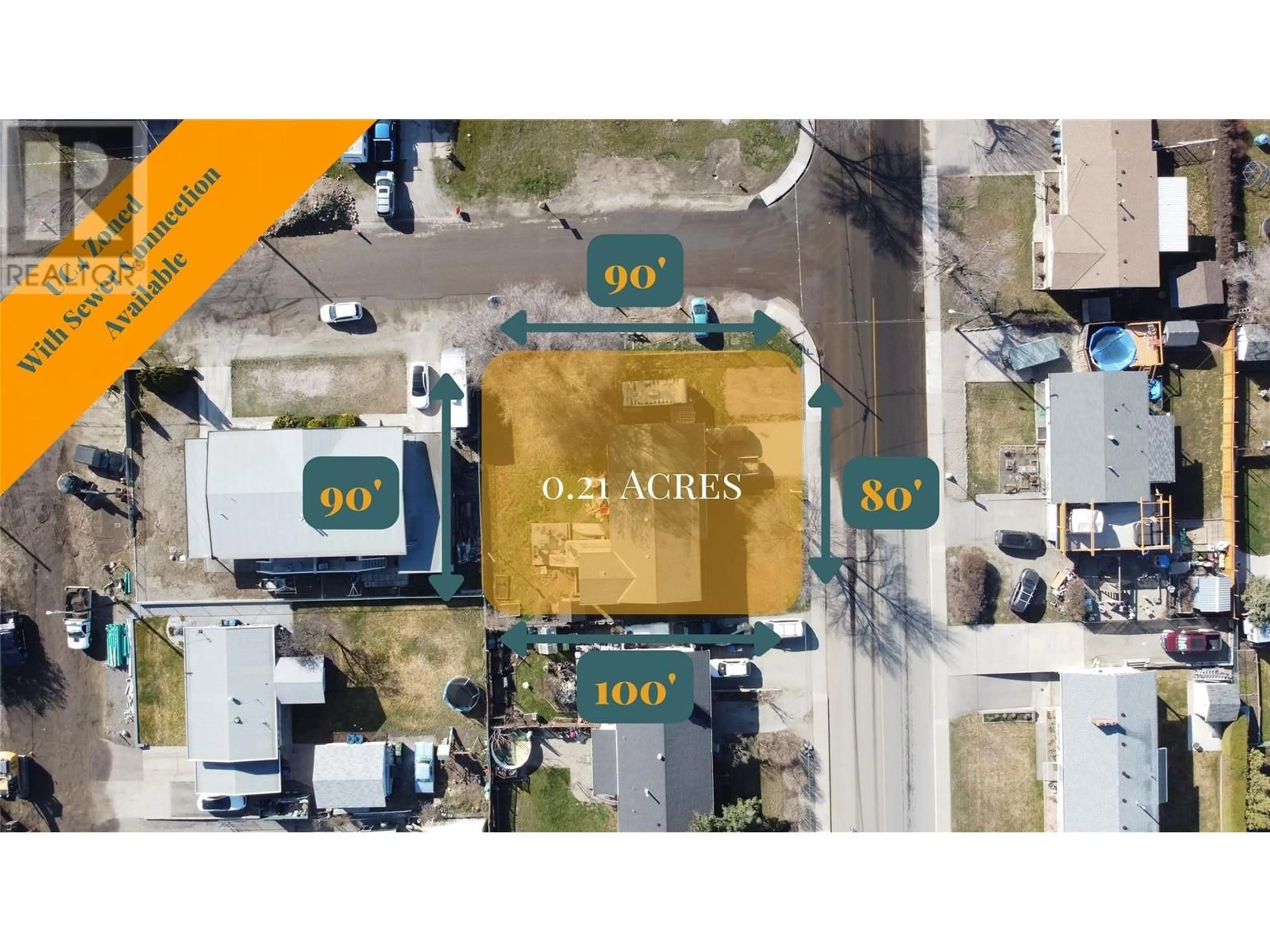 A pic from outside/outdoor area/front of a property/back of a property/a pic from drone, street for 325 DOUGALL ROAD SOUTH, Kelowna British Columbia V1X3J5