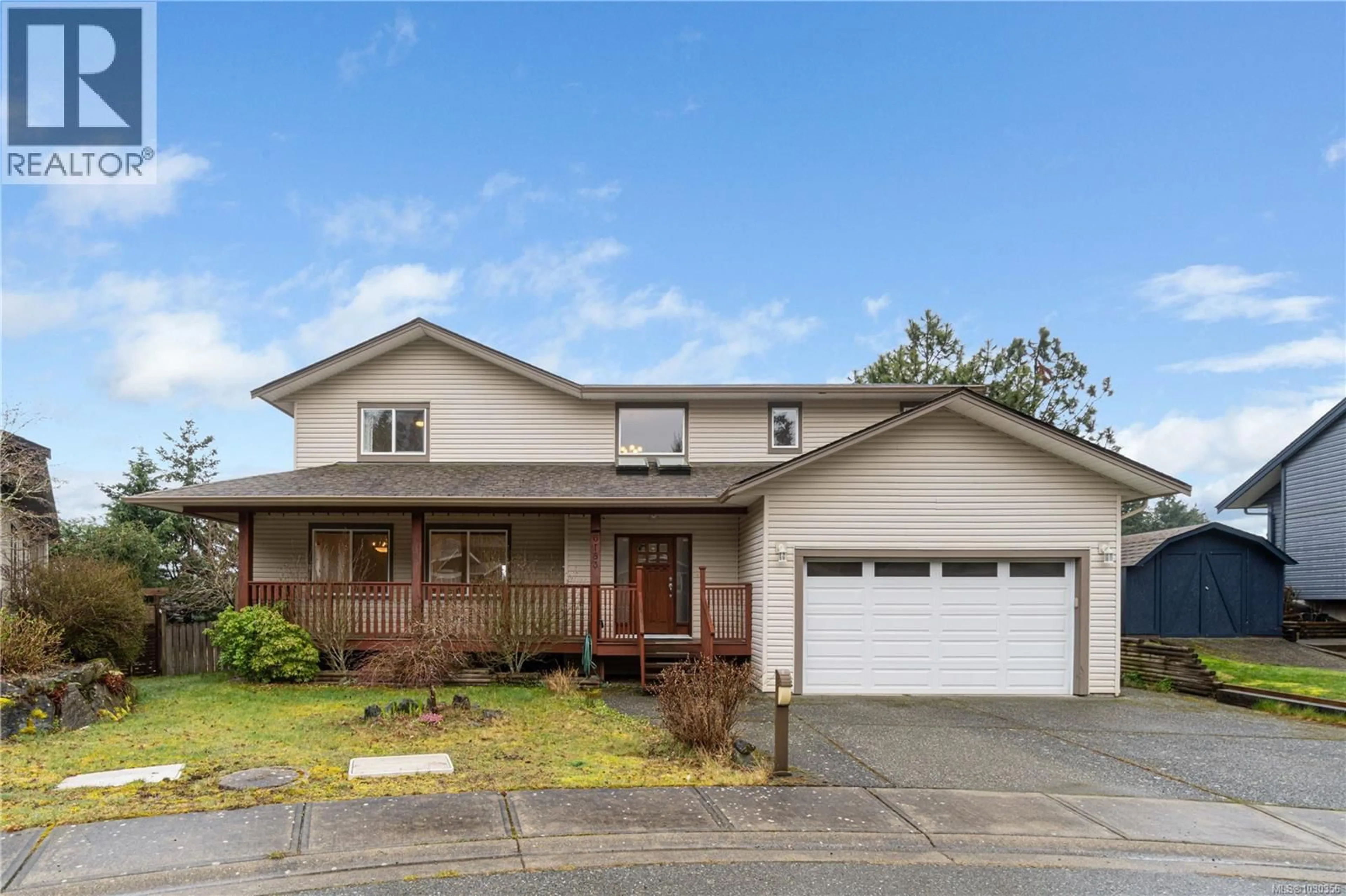 Home with vinyl exterior material, street for 6183 DENNIE LANE, Nanaimo British Columbia V9T0A5